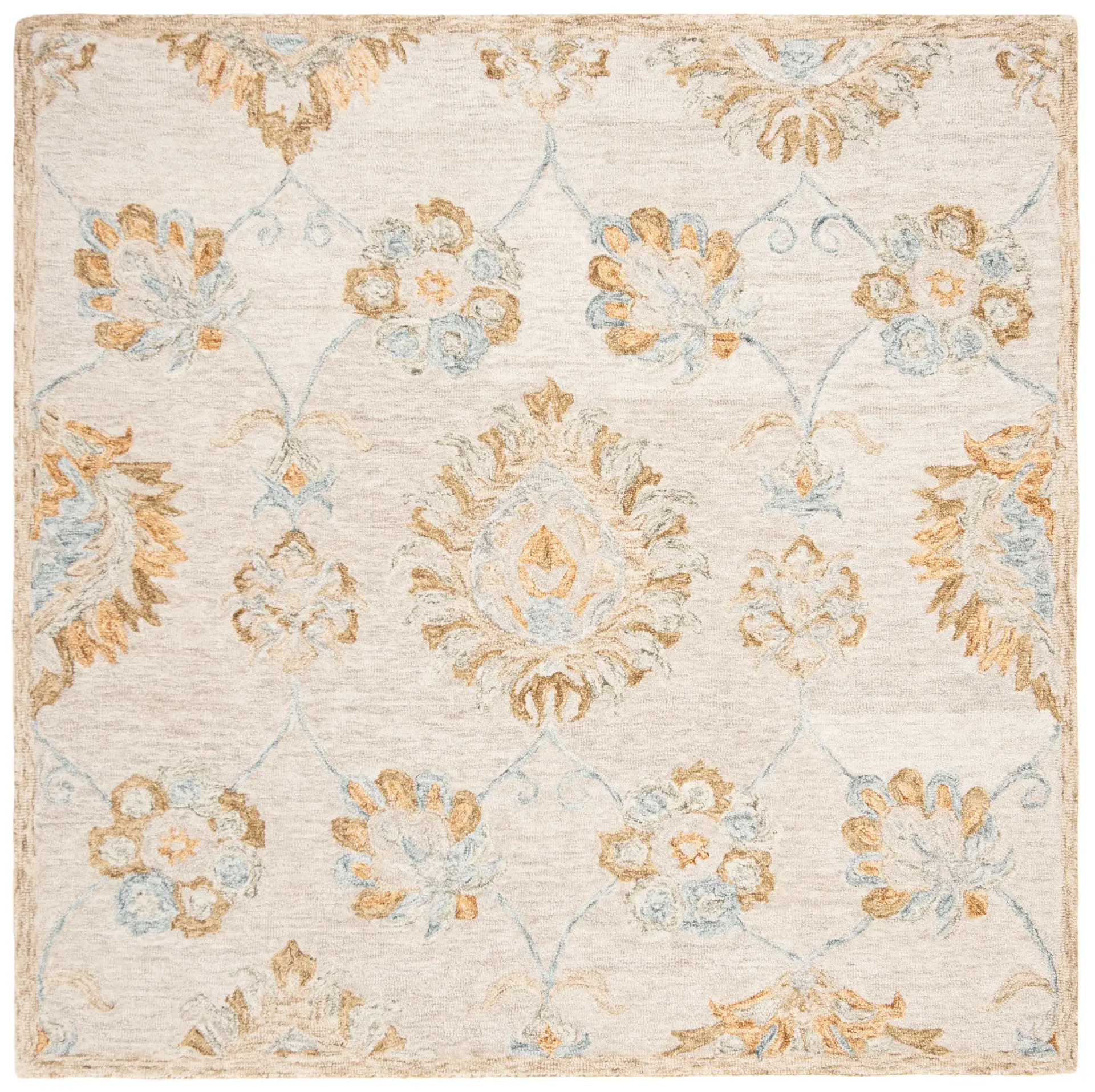 Blossom Palmette Trellis Hand-Tufted Wool Rug