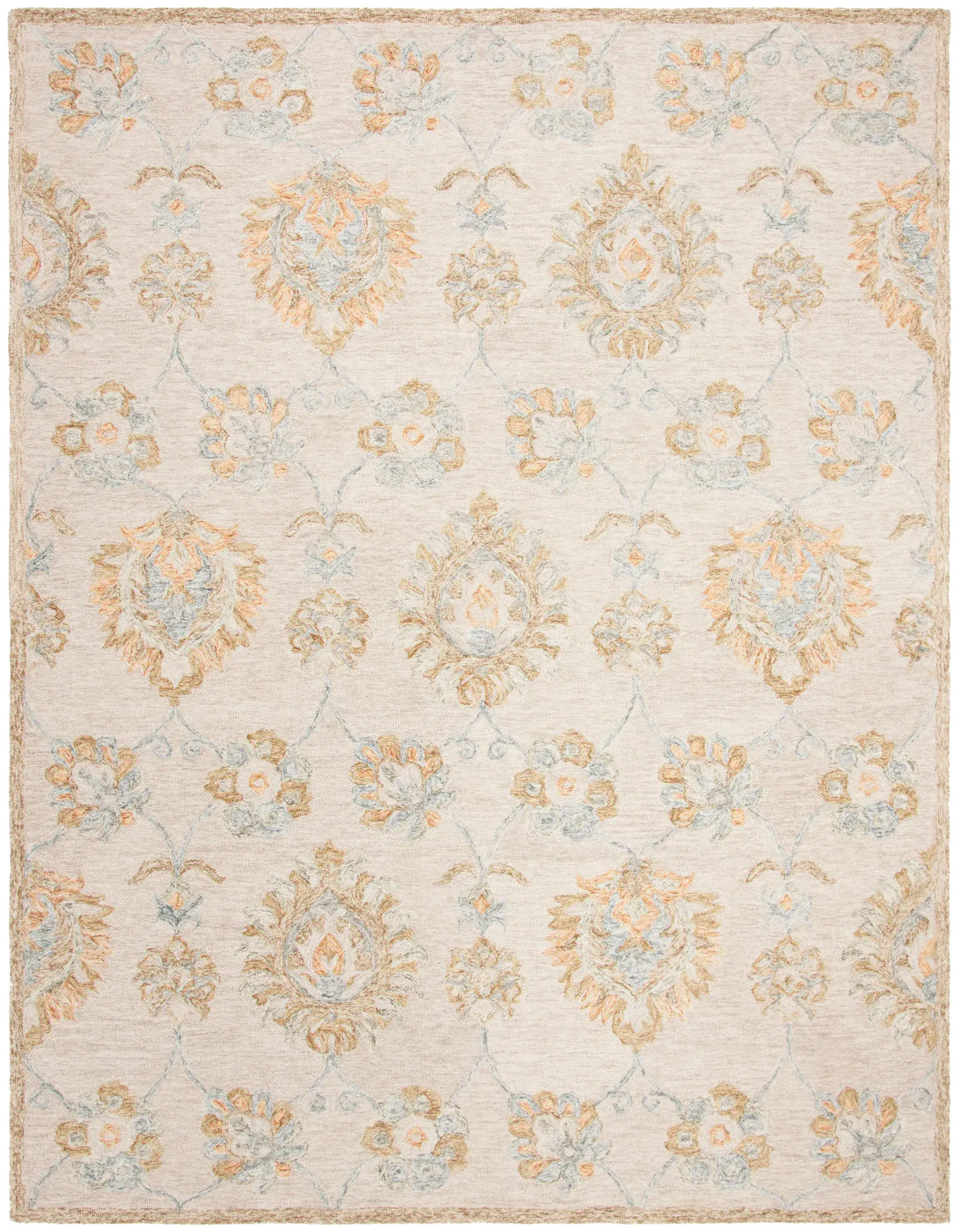 Blossom Palmette Trellis Hand-Tufted Wool Rug