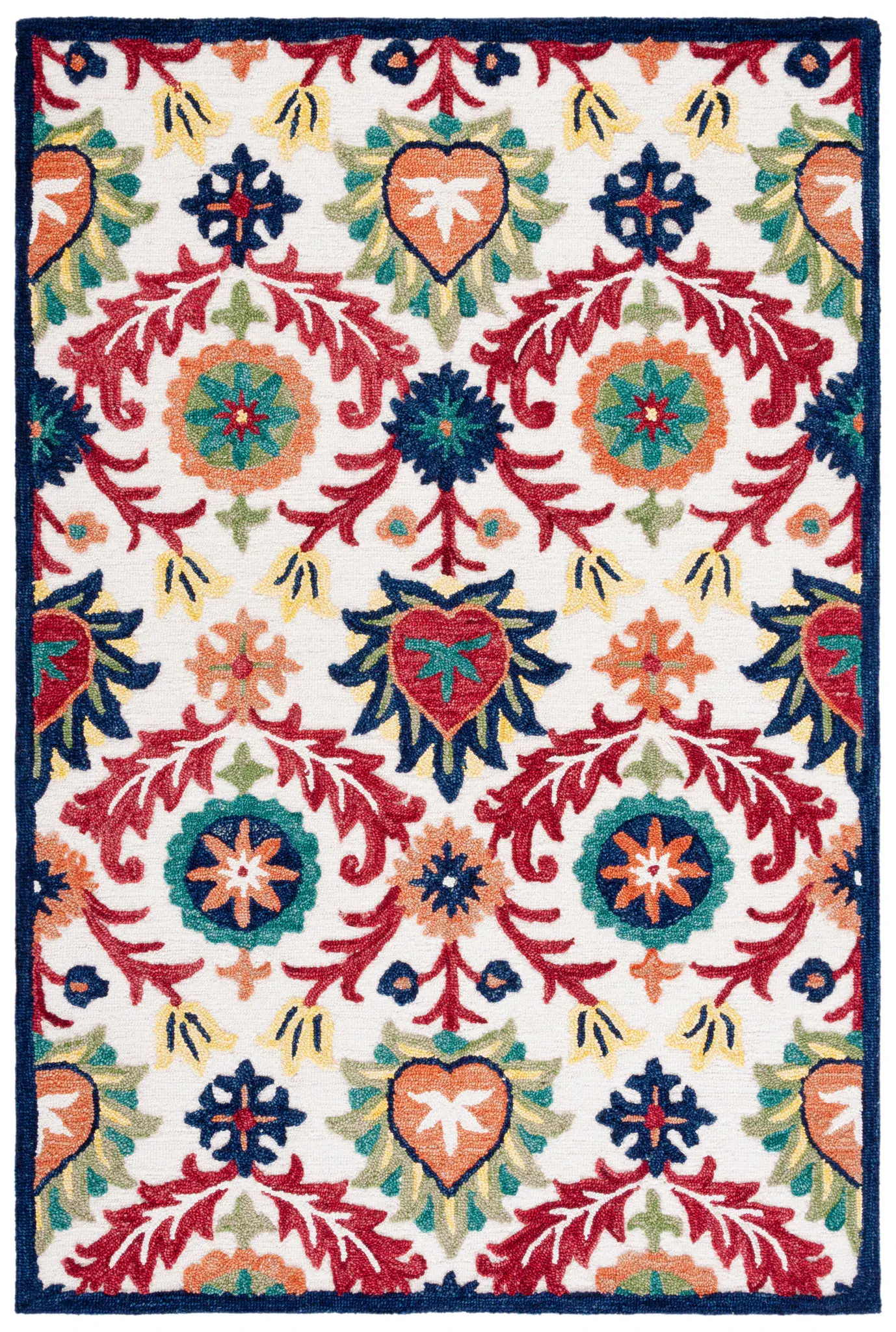 Blossom Palmette Floral Hand-Tufted Wool Rug