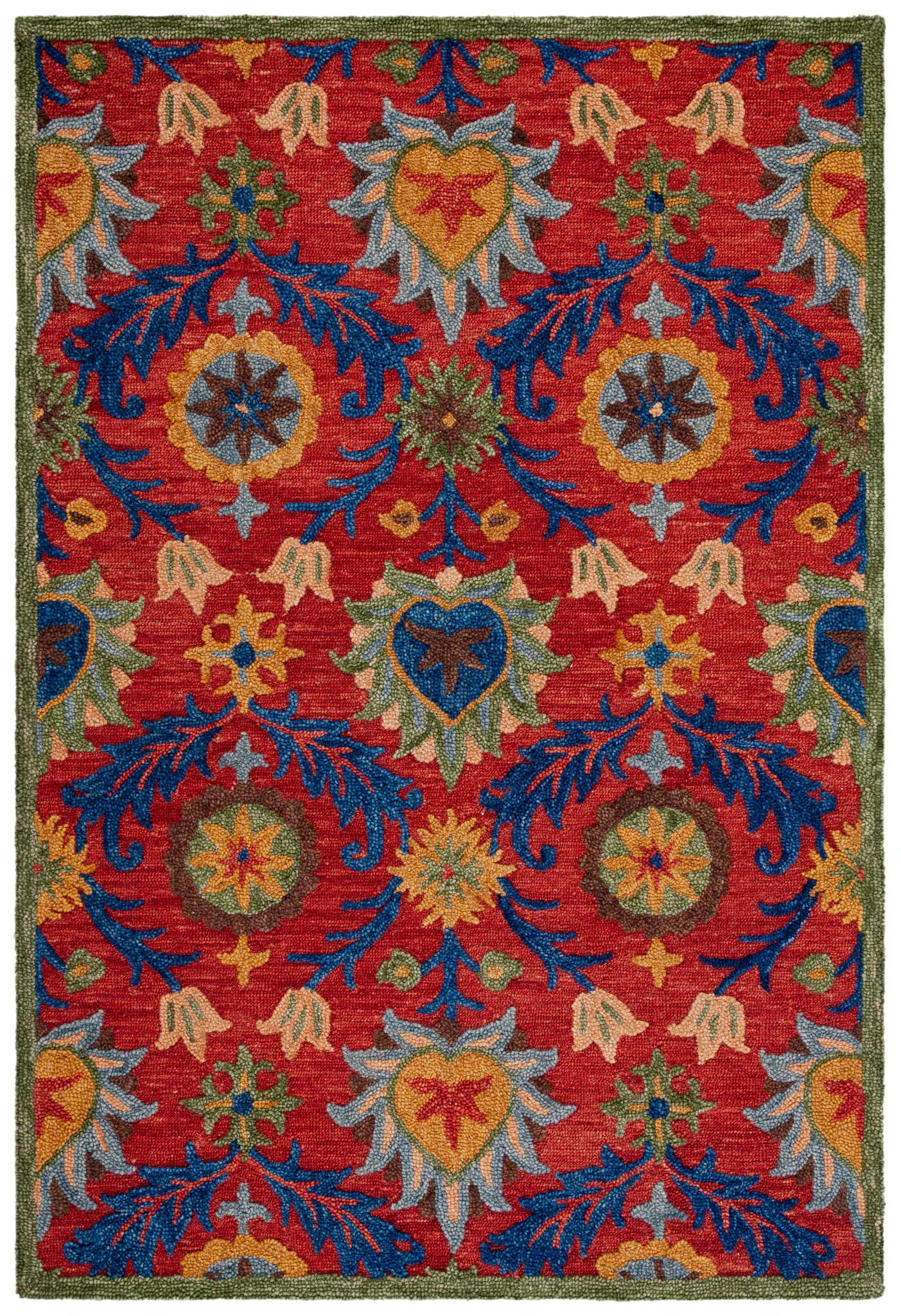Blossom Palmette Floral Hand-Tufted Wool Rug
