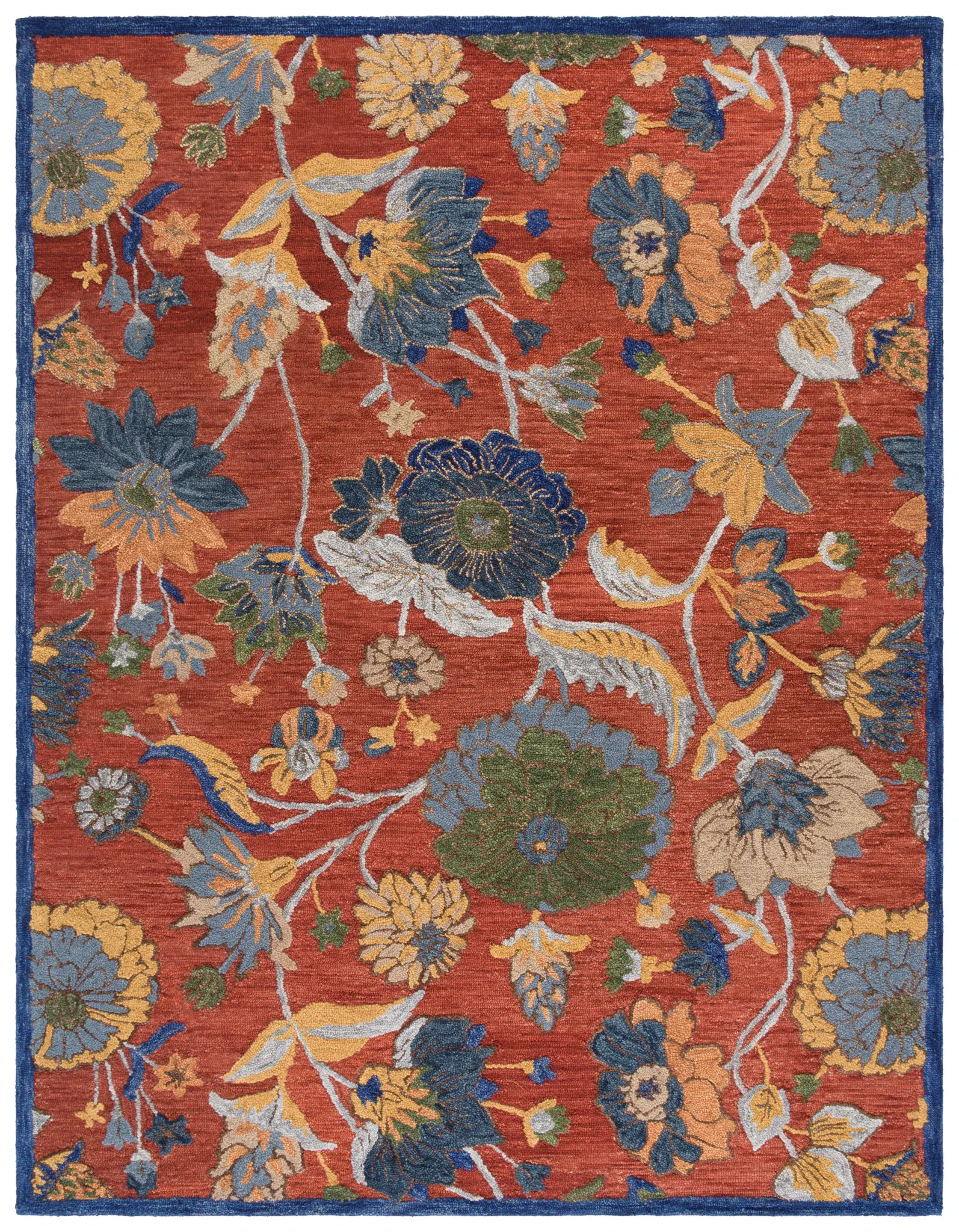 Blossom Botanical Bordered Wool Rug