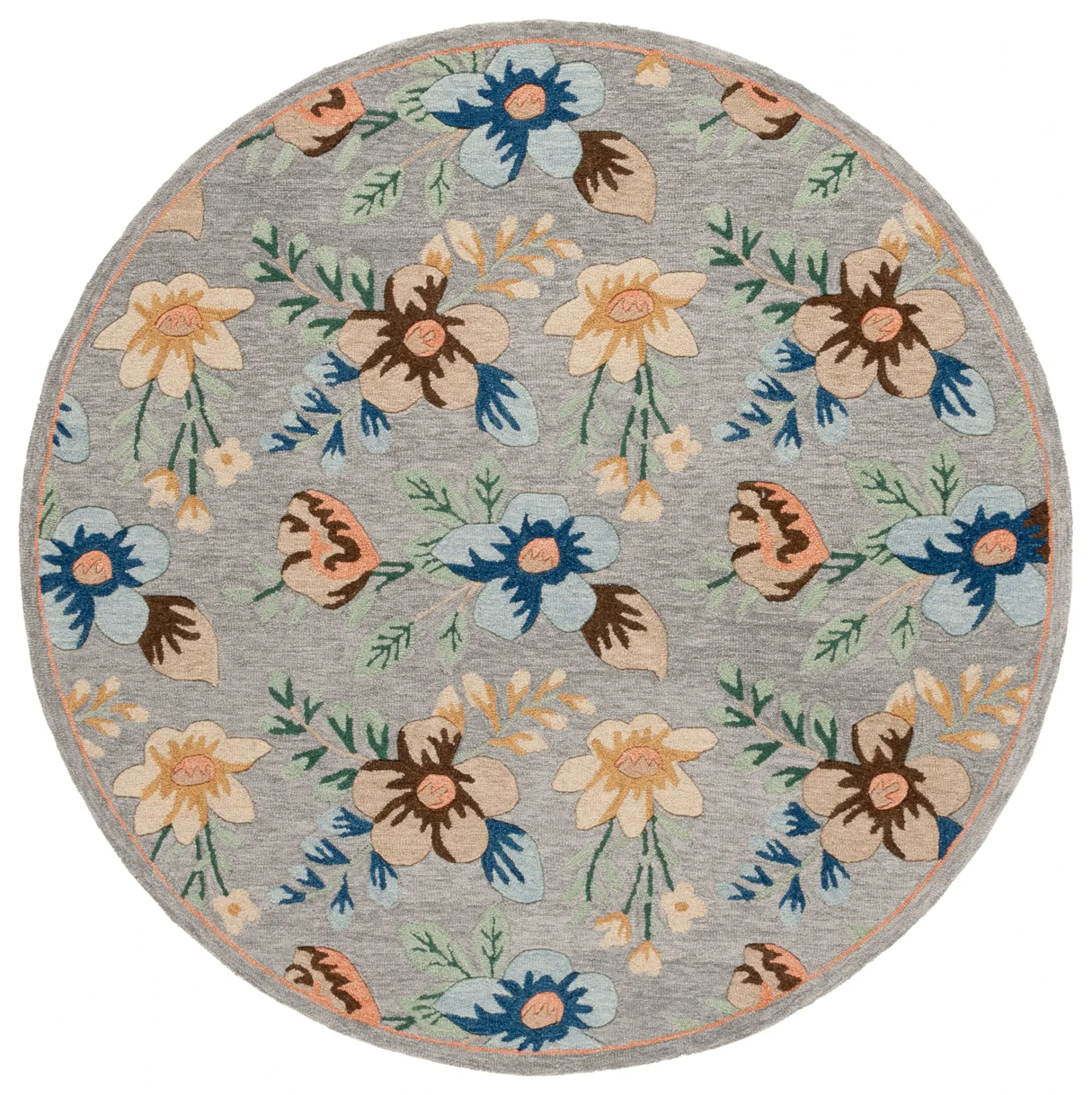 Blossom Floral Sprig Hand-Tufted Wool Rug