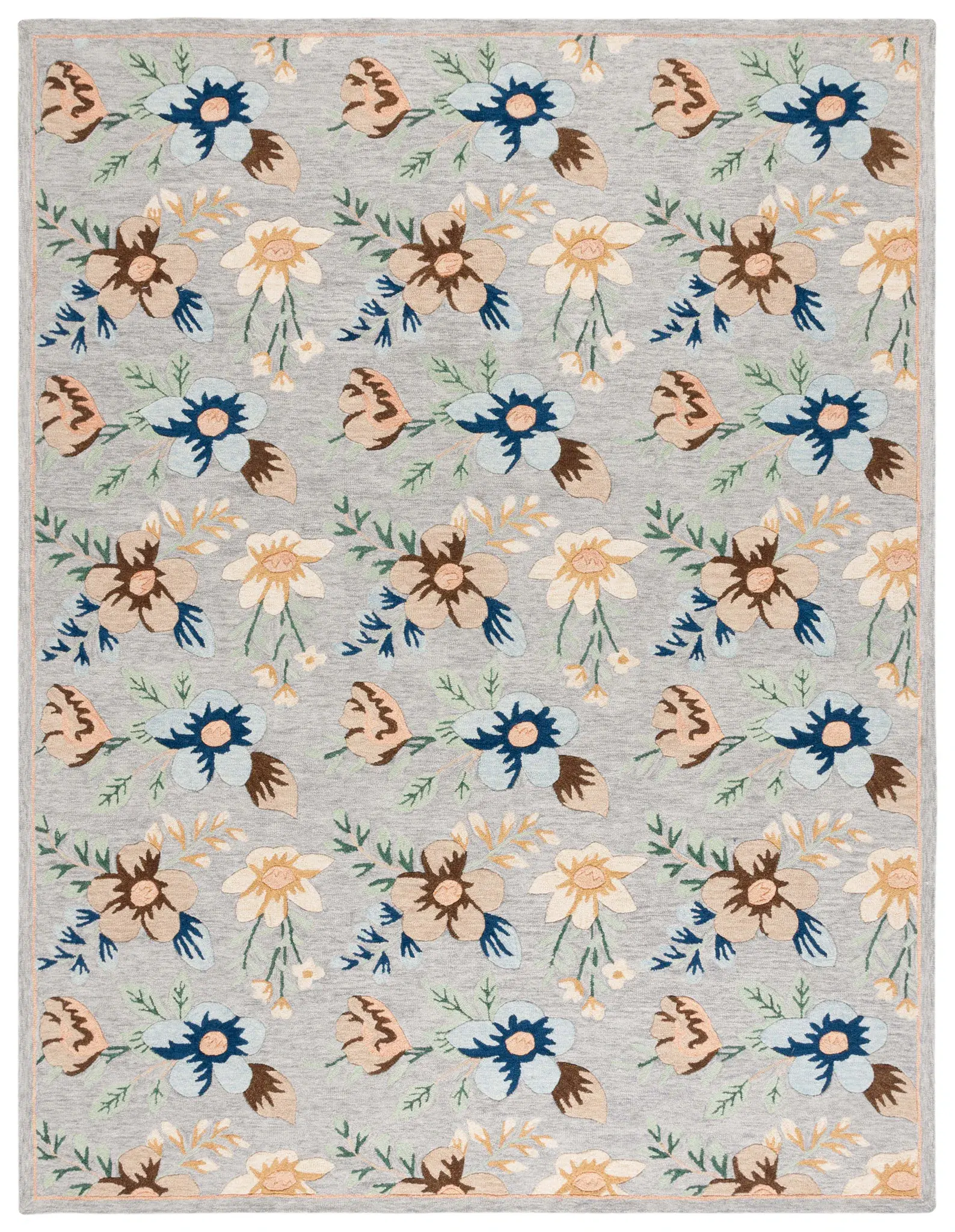 Blossom Floral Sprig Hand-Tufted Wool Rug