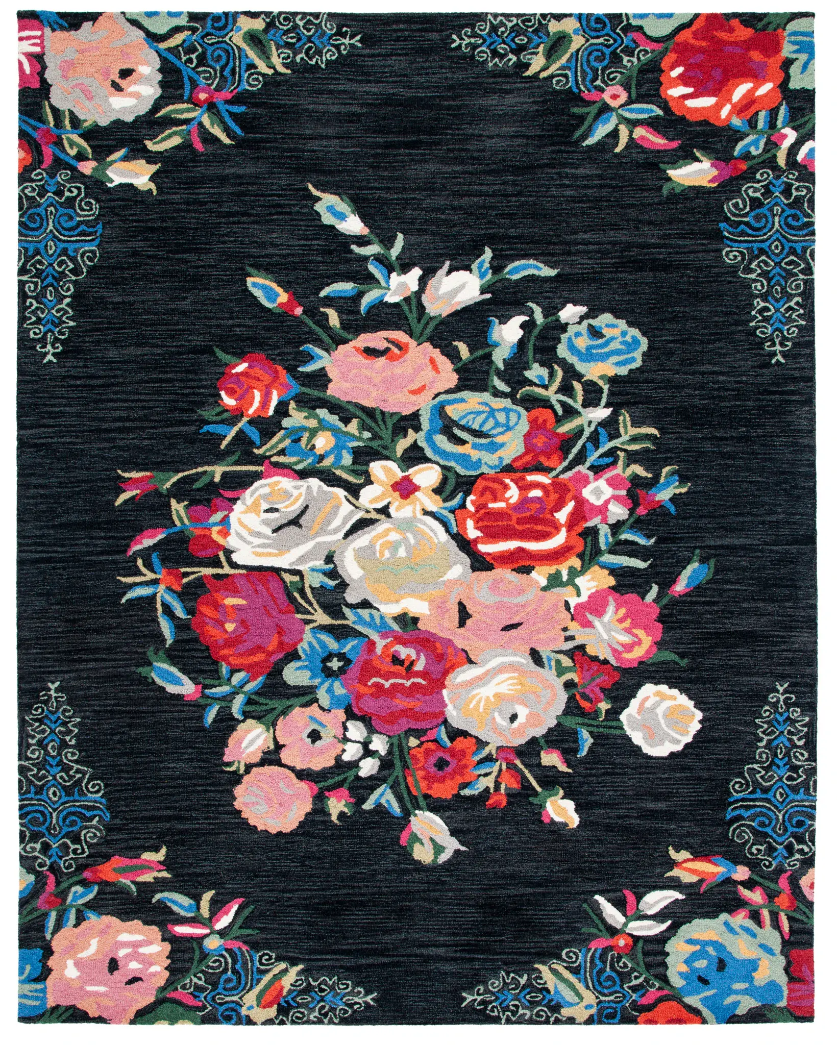 Blossom Floral Bouquet Hand-Tufted Wool Rug