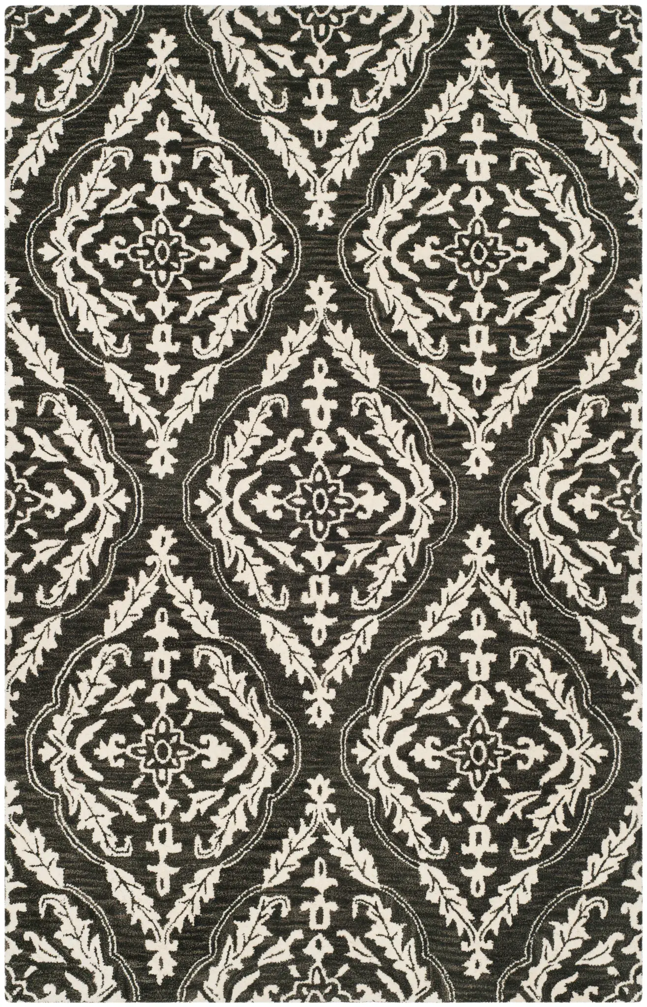 Blossom Leaf Ogee Hand-Tufted Wool Rug