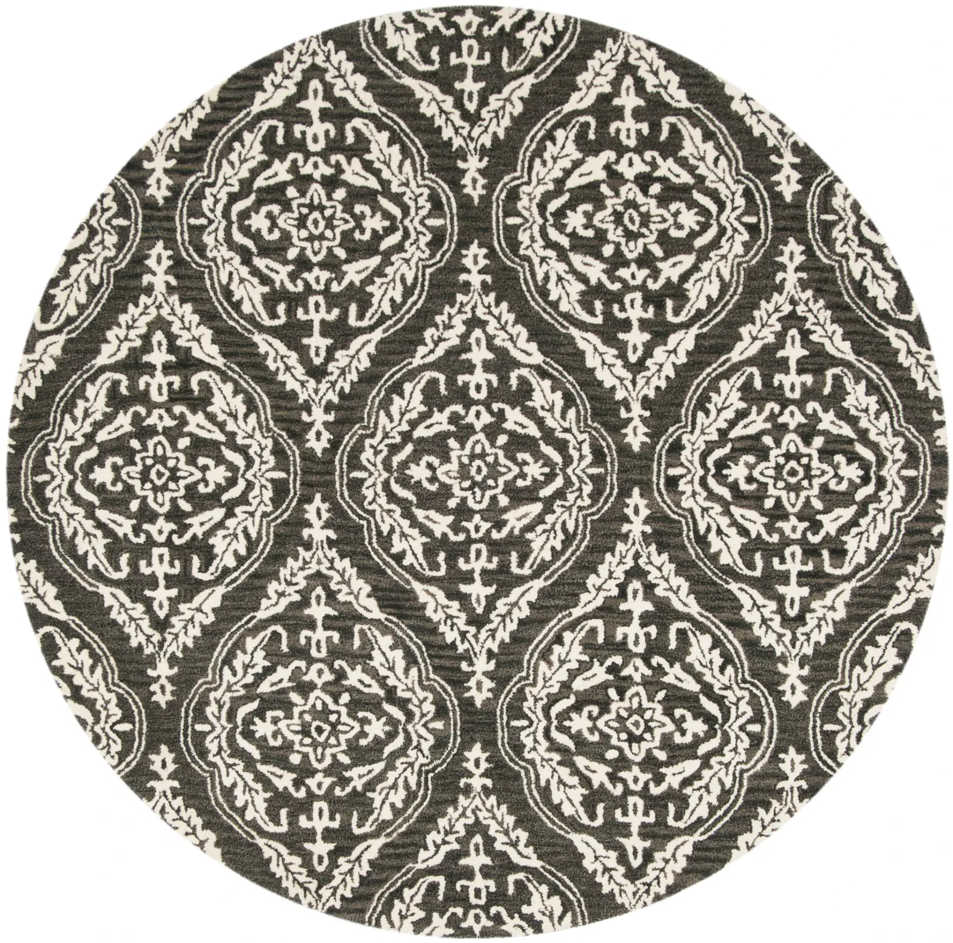 Blossom Leaf Ogee Hand-Tufted Wool Rug