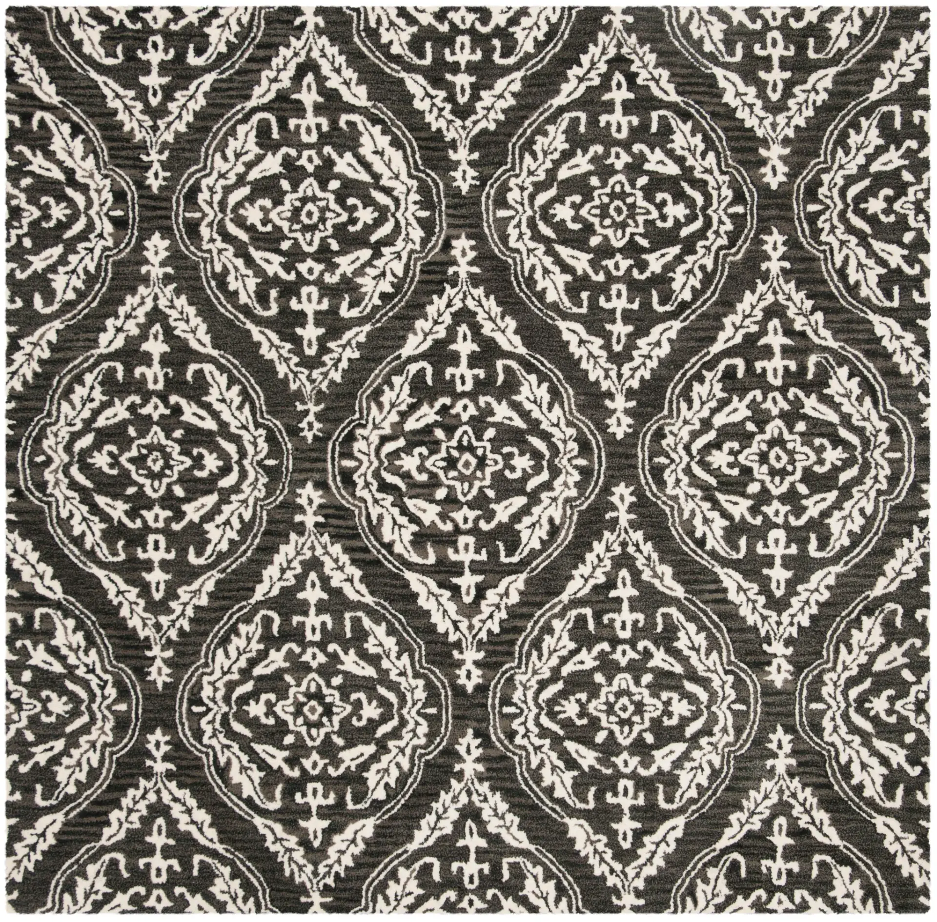 Blossom Leaf Ogee Hand-Tufted Wool Rug
