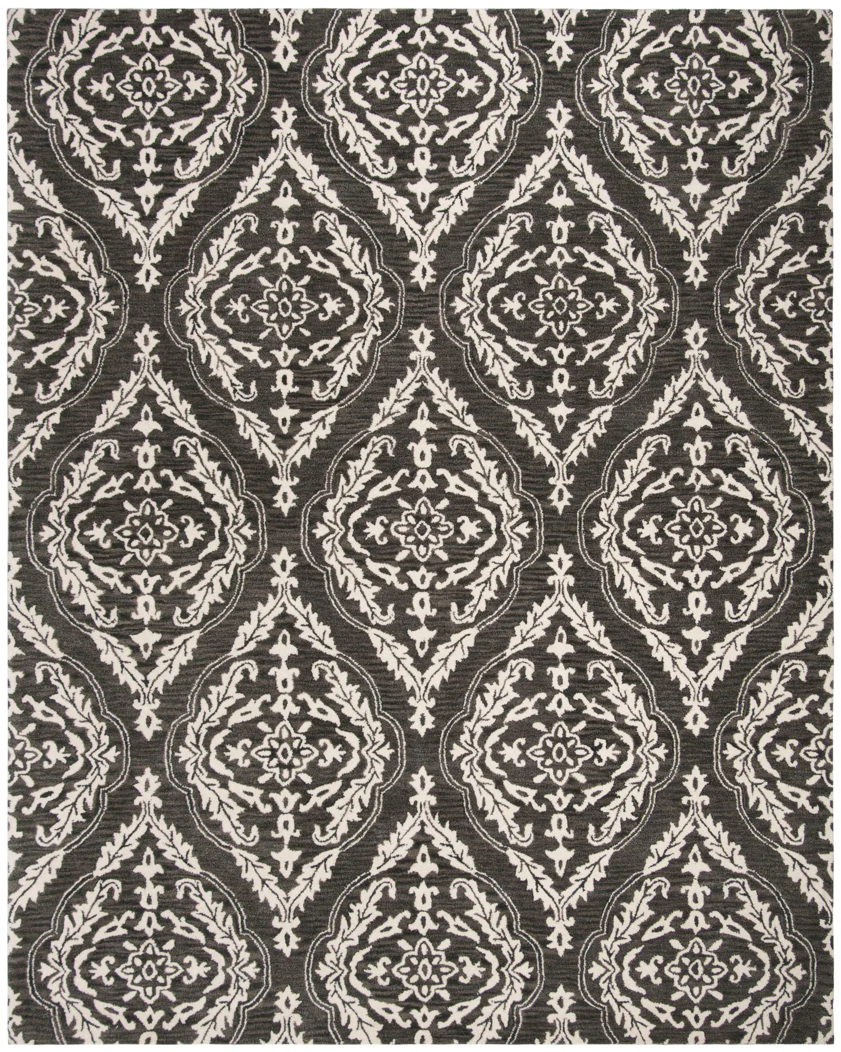 Blossom Leaf Ogee Hand-Tufted Wool Rug