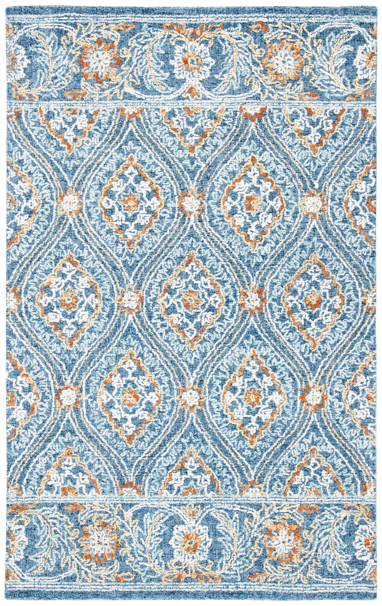 Blossom Floral Ogee Hand-Tufted Wool Rug