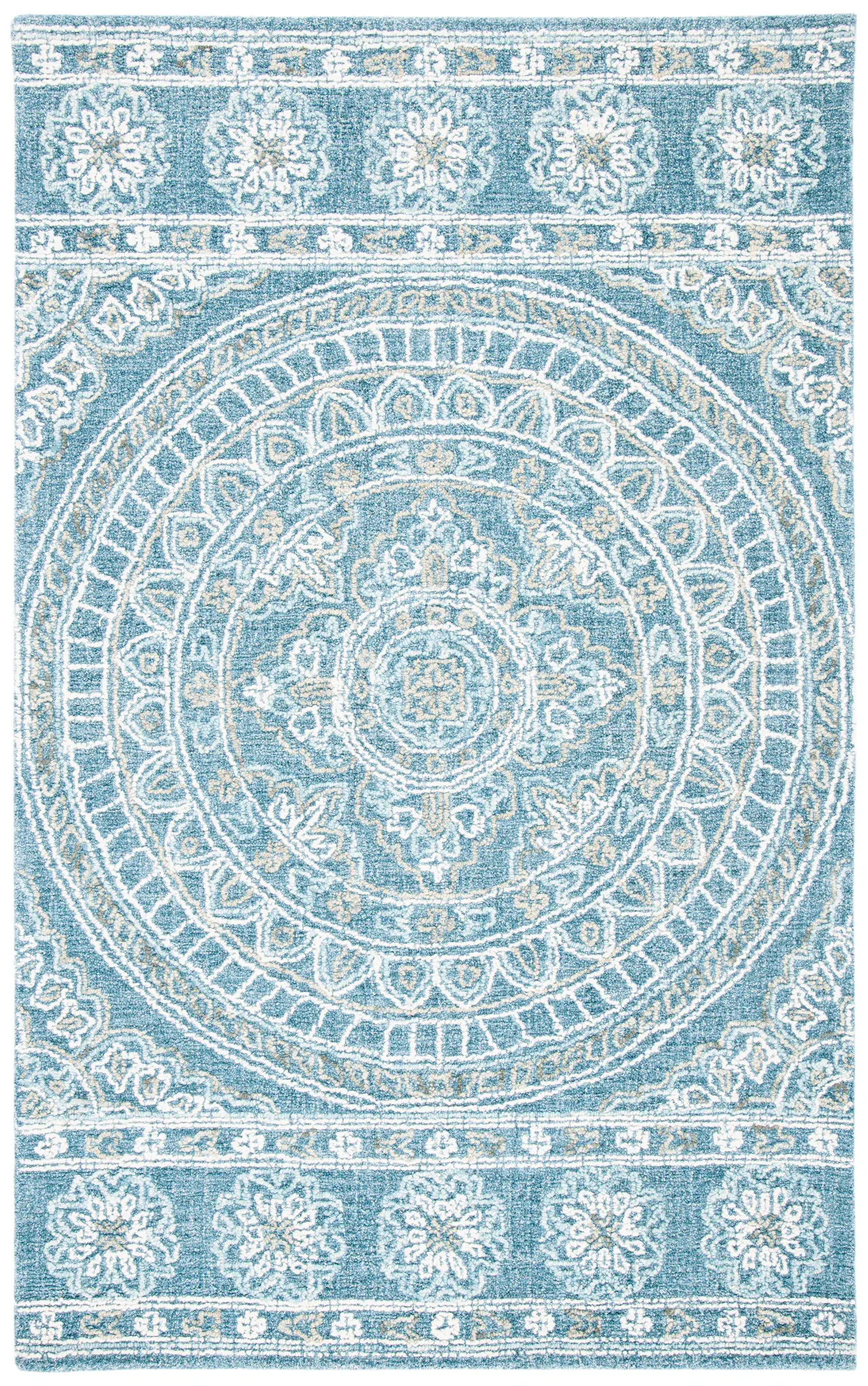 Blossom Concentric Medallion Hand-Tufted Wool Rug
