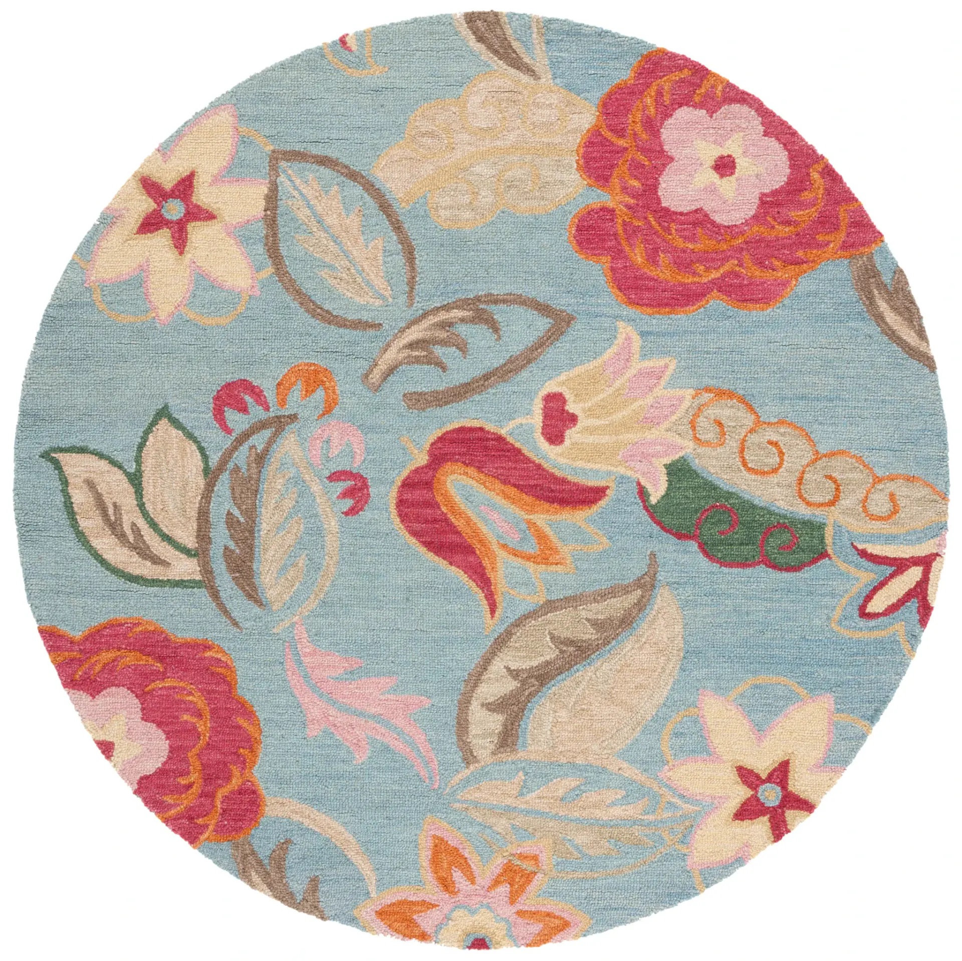 Blossom Large Floral Hand-Hooked Wool Rug