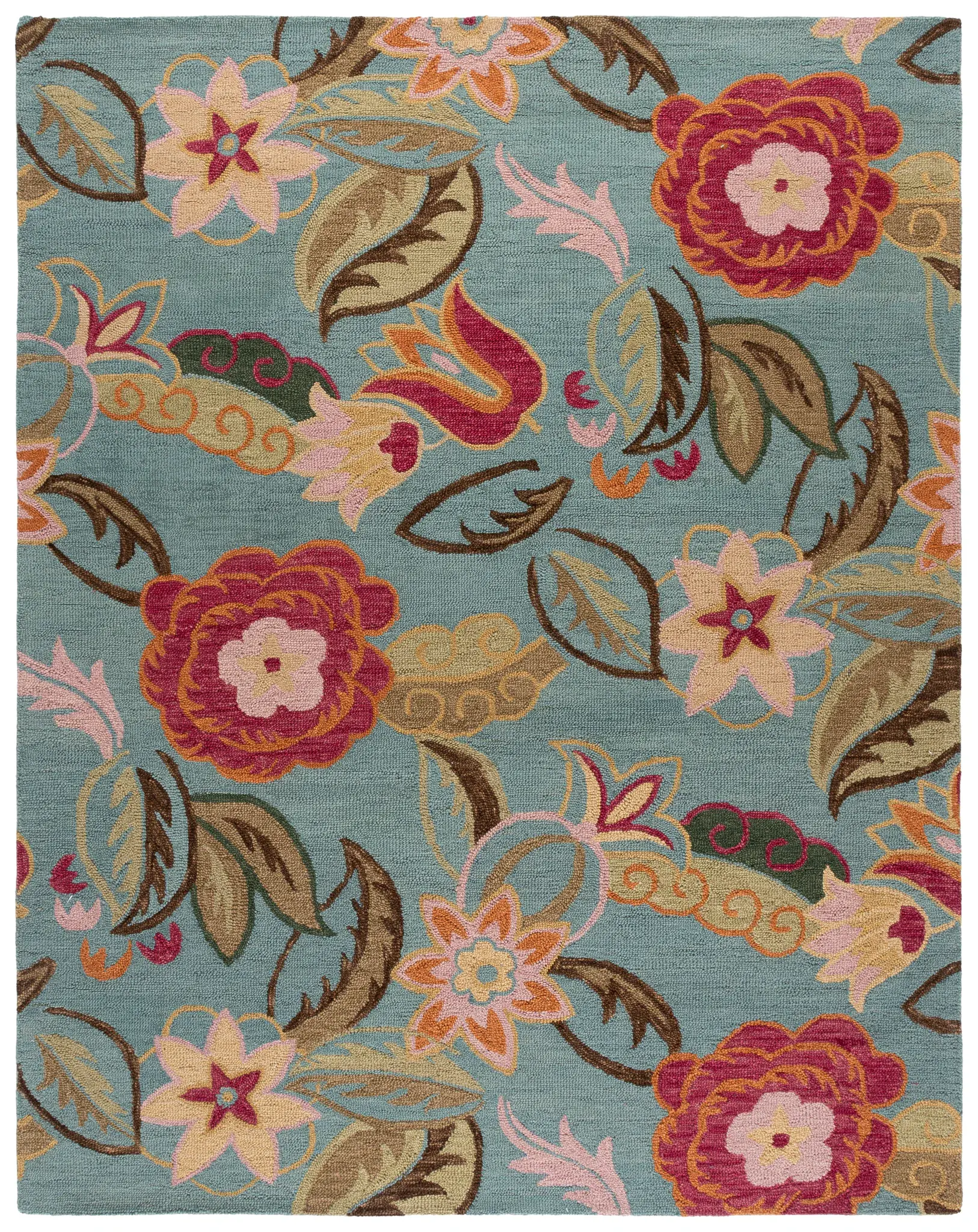 Blossom Large Floral Hand-Hooked Wool Rug