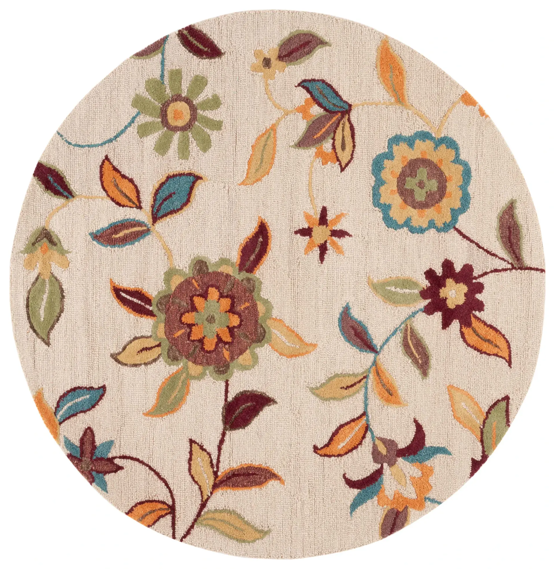 Blossom Botanical Vine Hand-Hooked Wool Rug