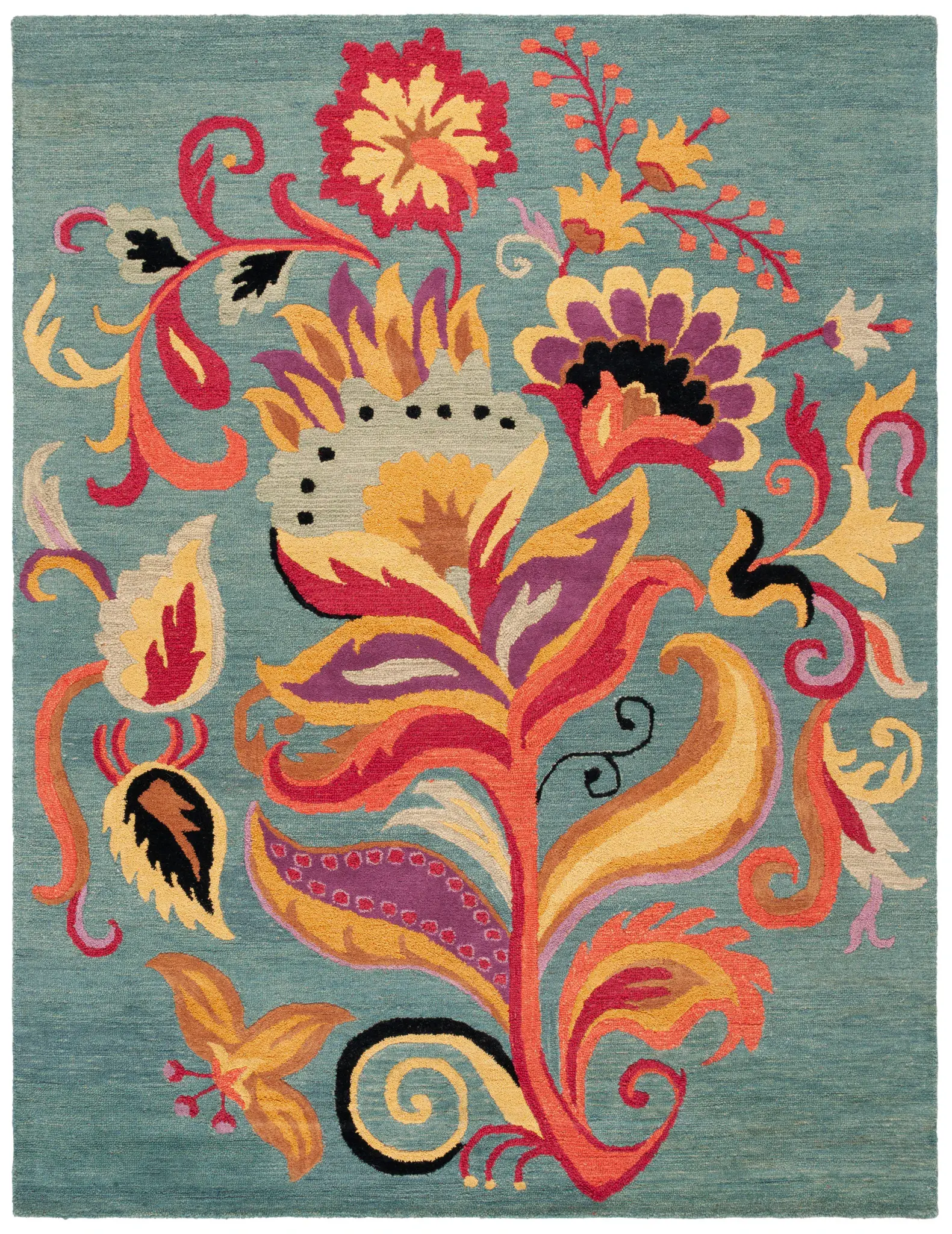 Blossom Oversized Floral Hand-Hooked Wool Rug