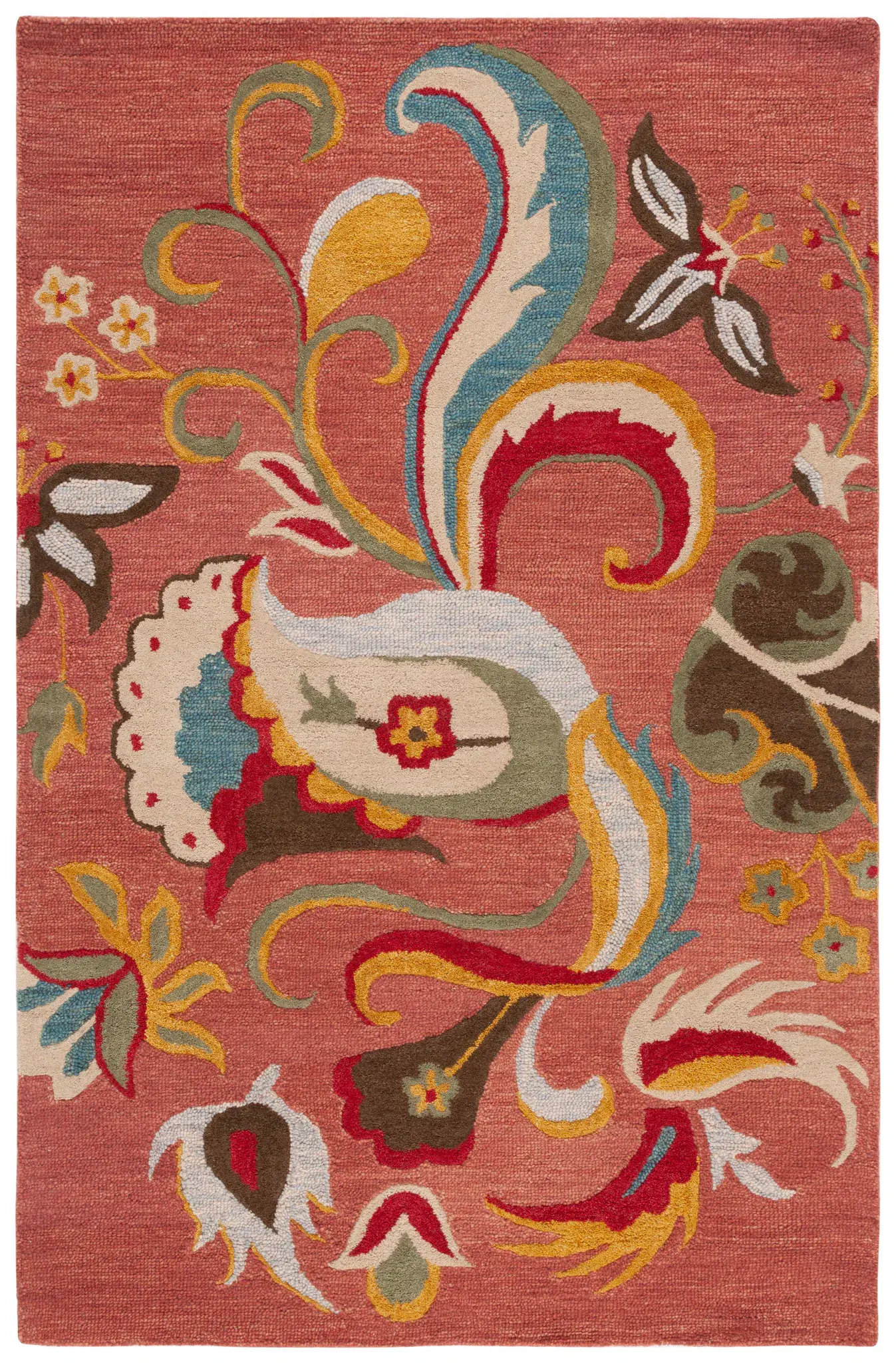 Blossom Botanical Hand-Hooked Wool Rug