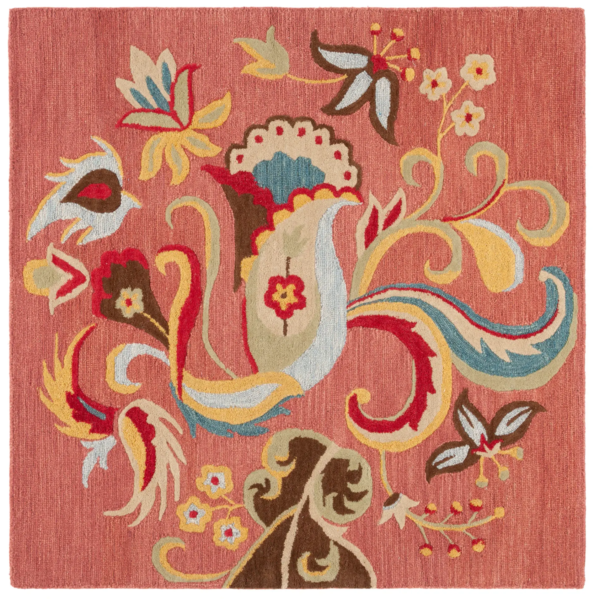 Blossom Botanical Hand-Hooked Wool Rug