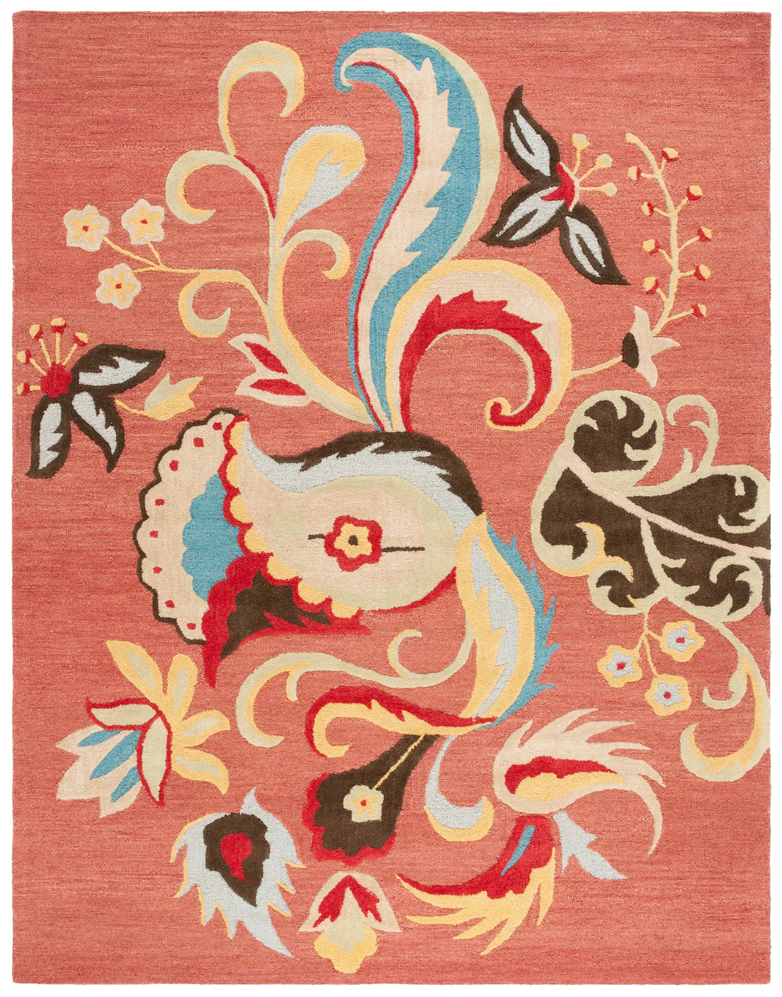 Blossom Botanical Hand-Hooked Wool Rug
