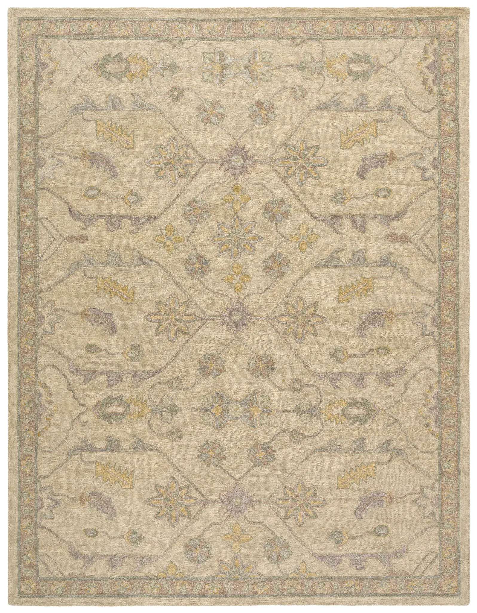 Blossom Floral Lattice Hand-Tufted Wool Rug