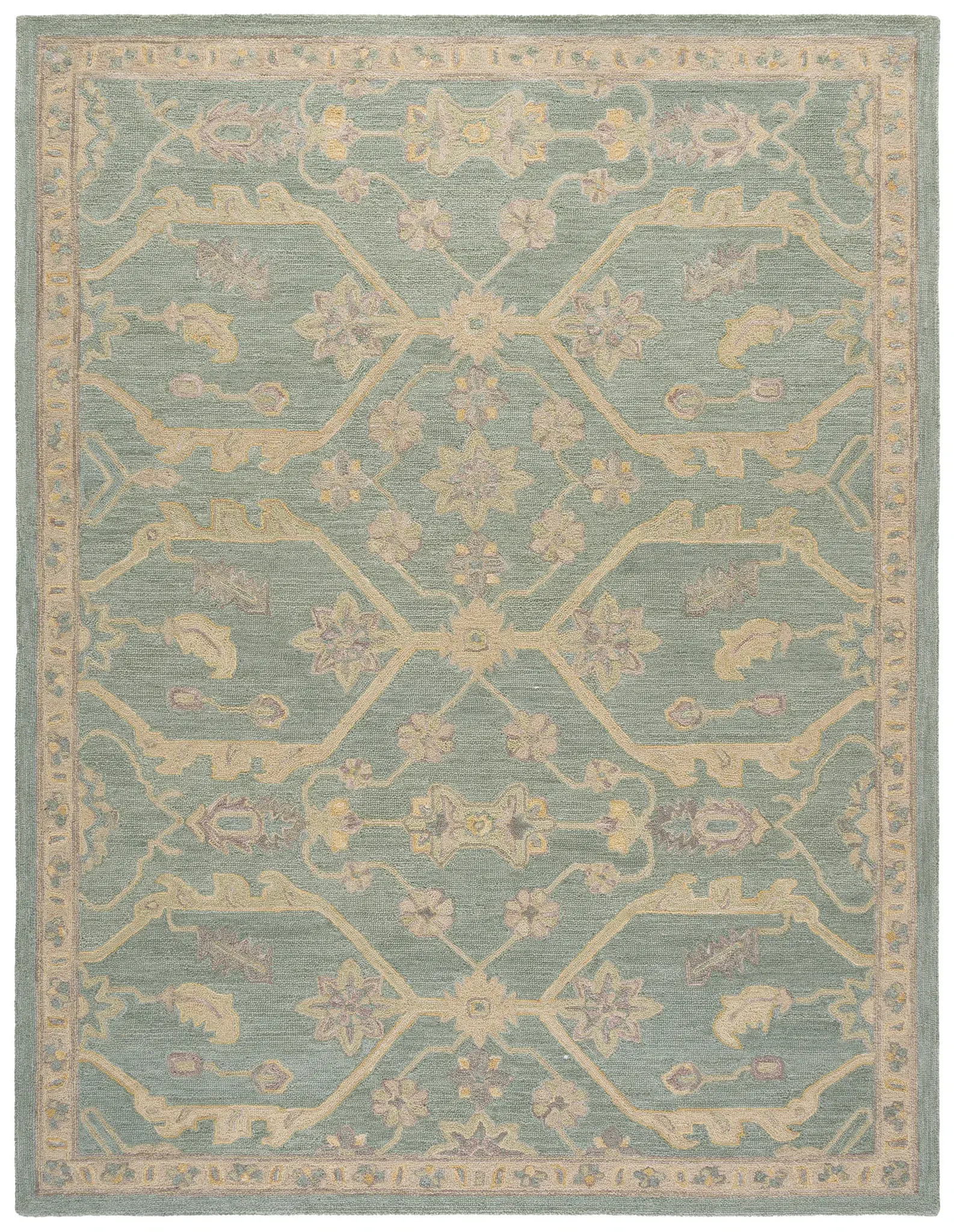 Blossom Floral Lattice Hand-Tufted Wool Rug