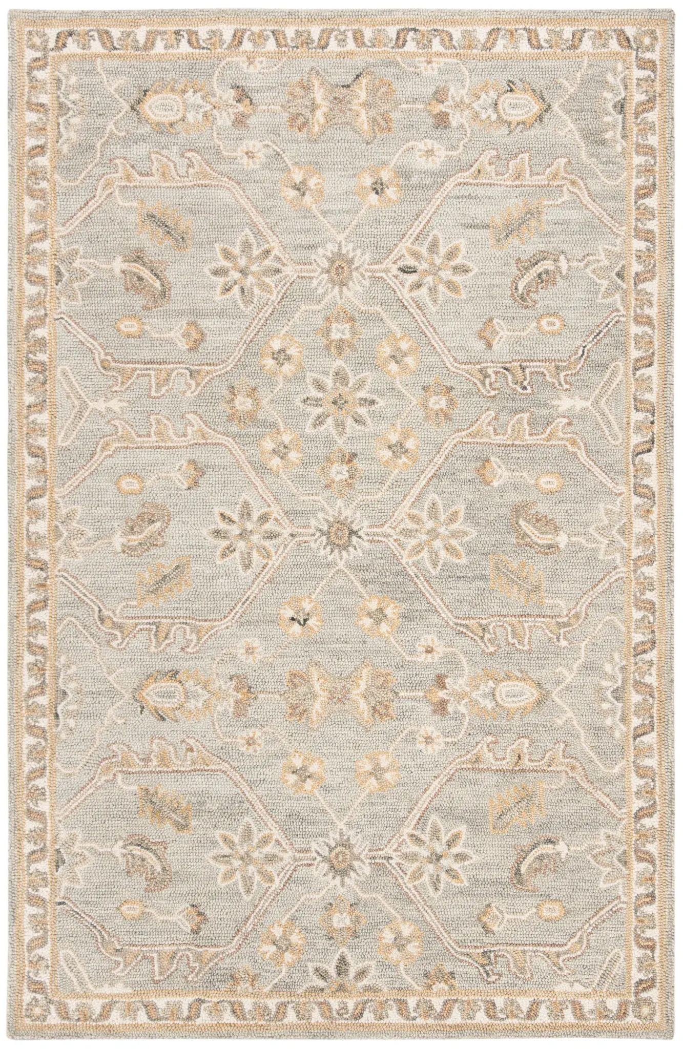 Blossom Floral Lattice Hand-Tufted Wool Rug