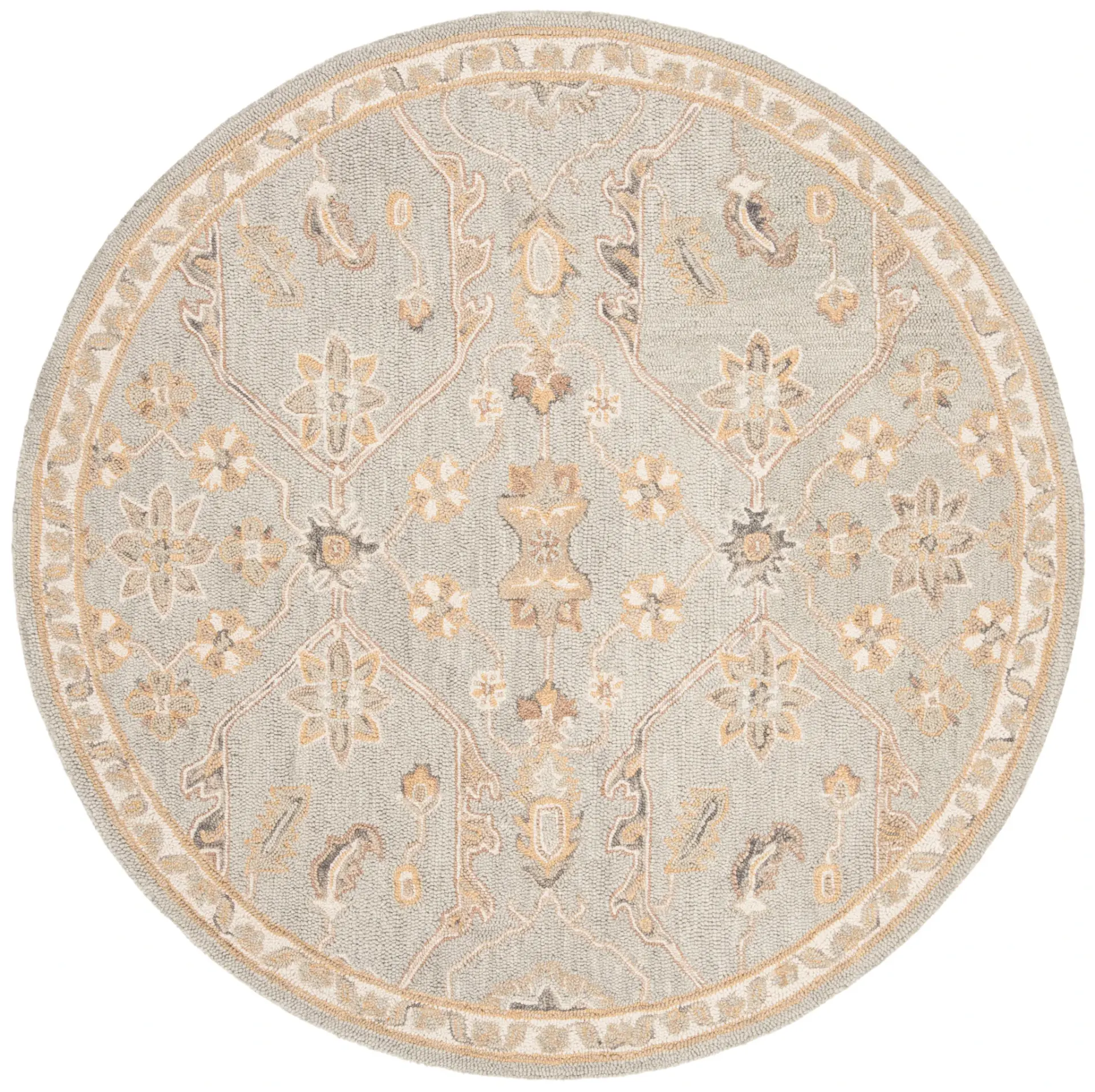 Blossom Floral Lattice Hand-Tufted Wool Rug