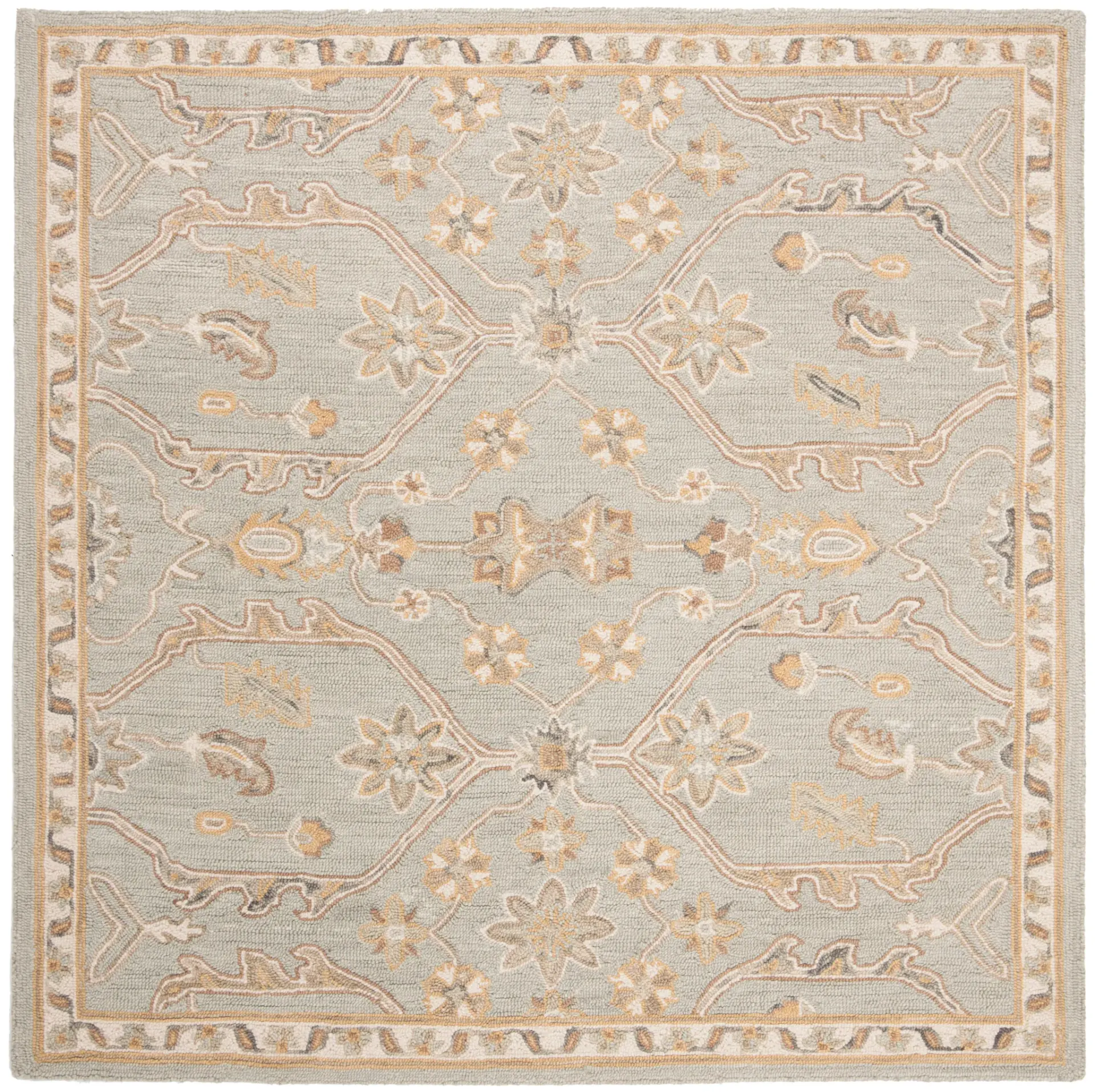 Blossom Floral Lattice Hand-Tufted Wool Rug