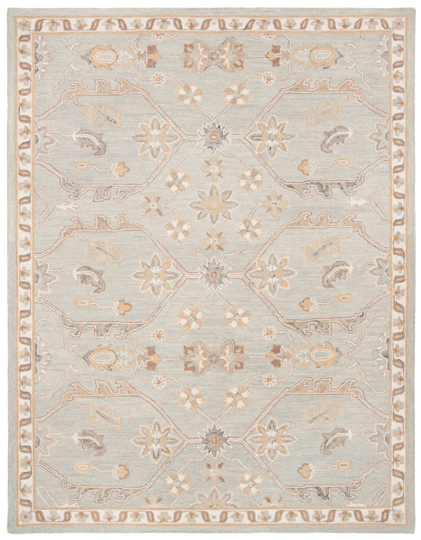 Blossom Floral Lattice Hand-Tufted Wool Rug