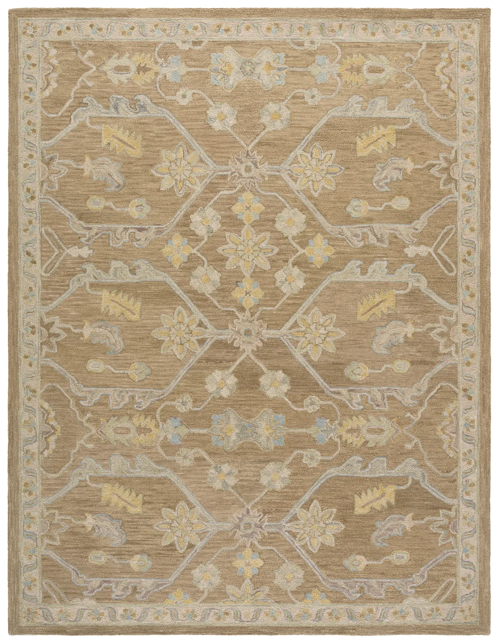 Blossom Floral Lattice Hand-Tufted Wool Rug