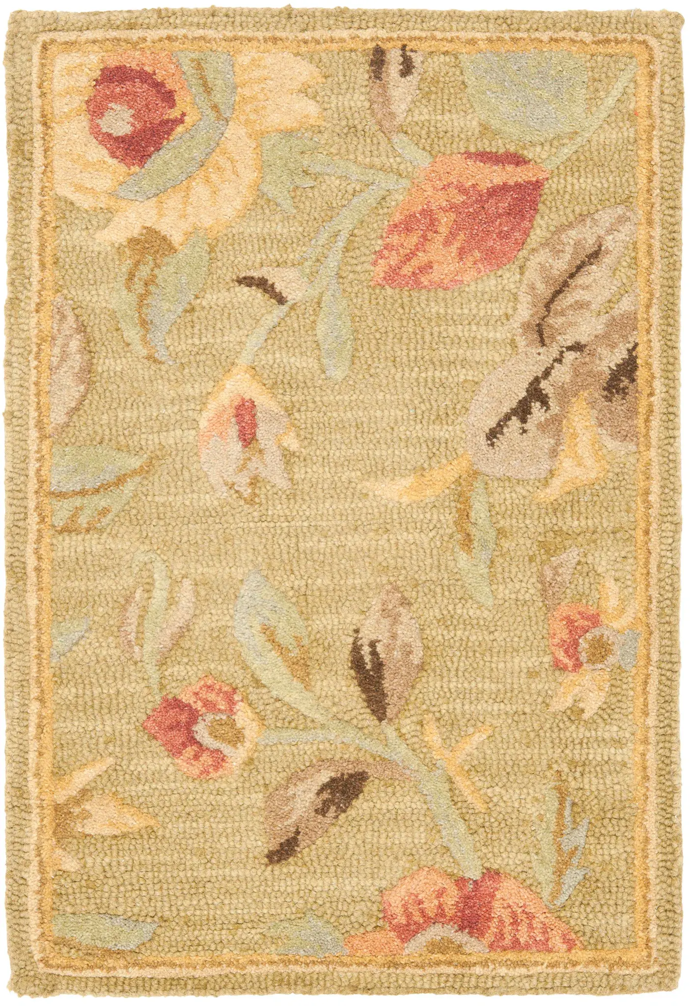 Blossom Rose Garden Hand-Hooked Wool Rug