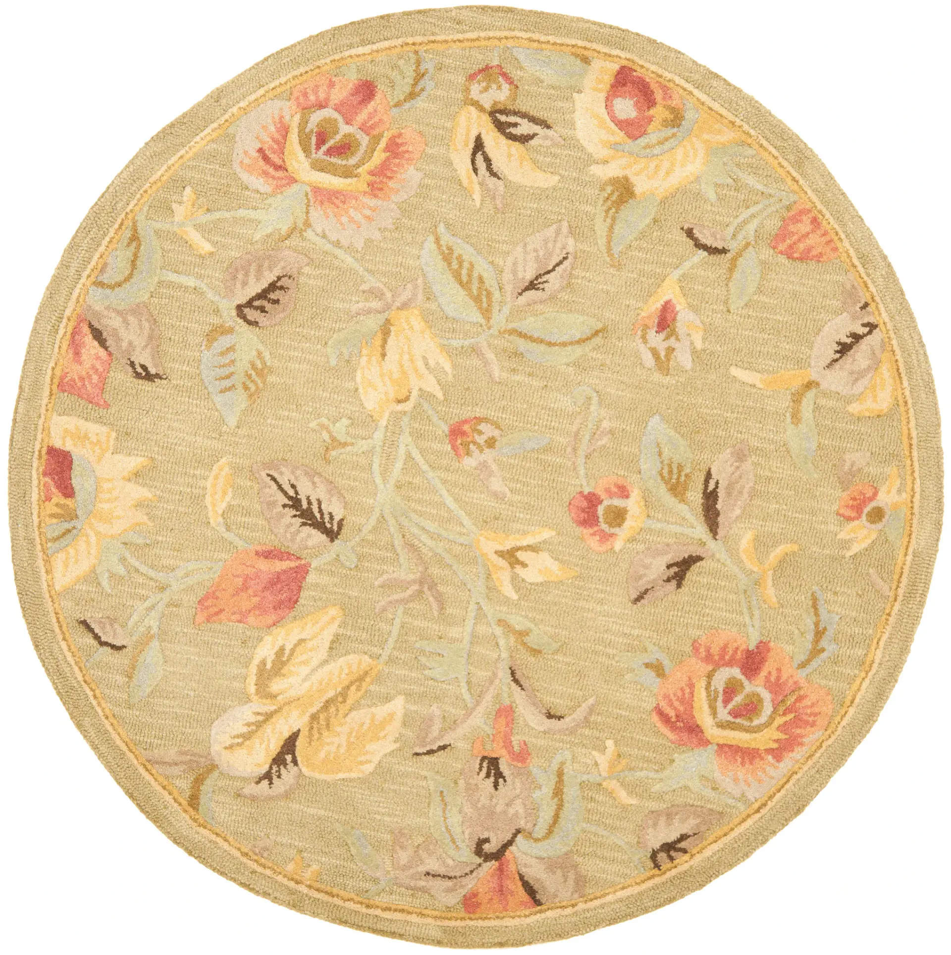 Blossom Rose Garden Hand-Hooked Wool Rug