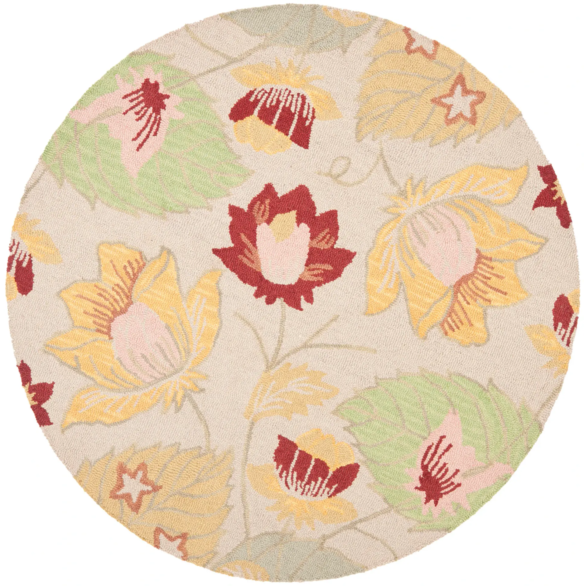 Blossom Botanical Garden Hand-Hooked Wool Rug