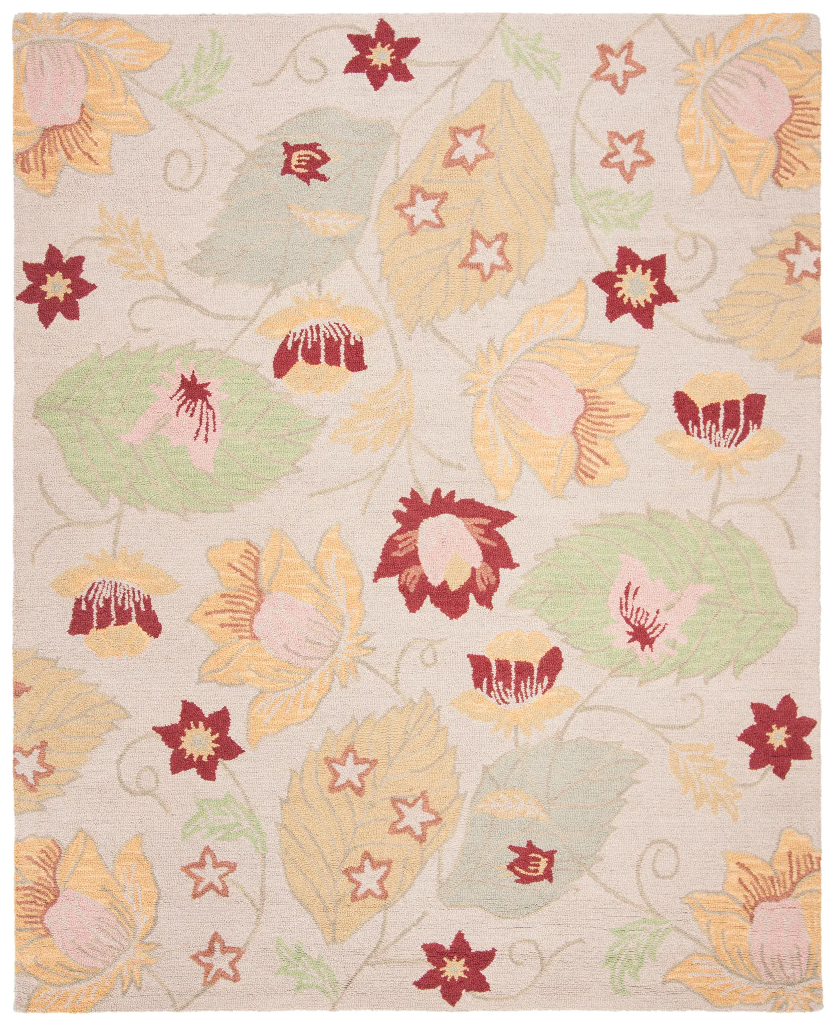 Blossom Botanical Garden Hand-Hooked Wool Rug
