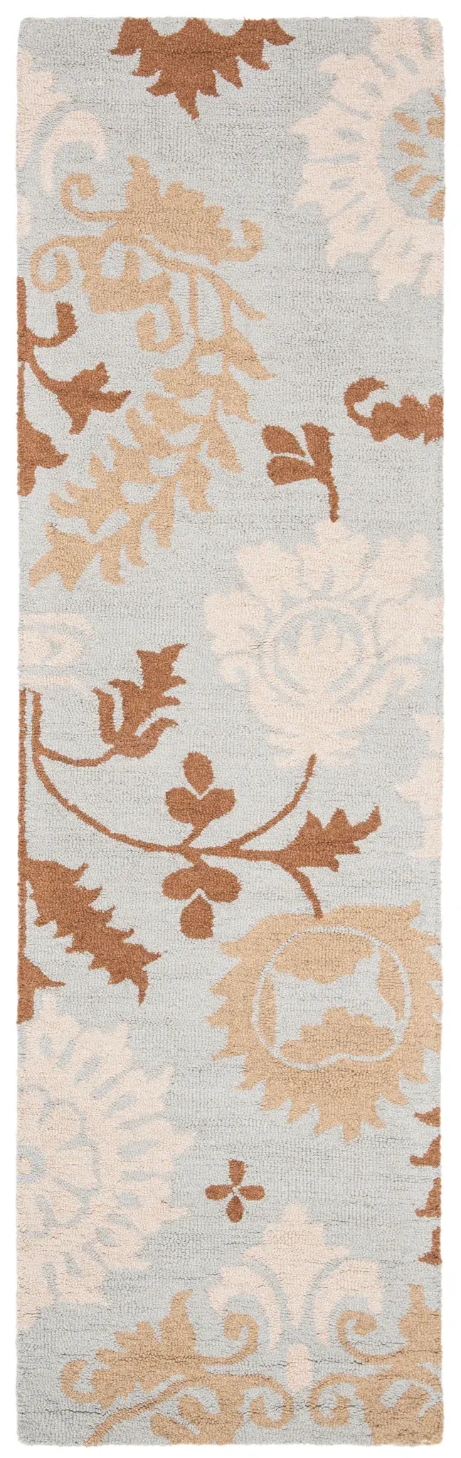 Blossom Damask Floral Hand-Hooked Wool Rug