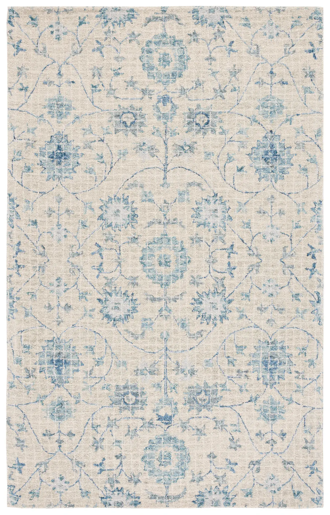 Blossom Arabesque Trellis Hand-Tufted Wool Rug