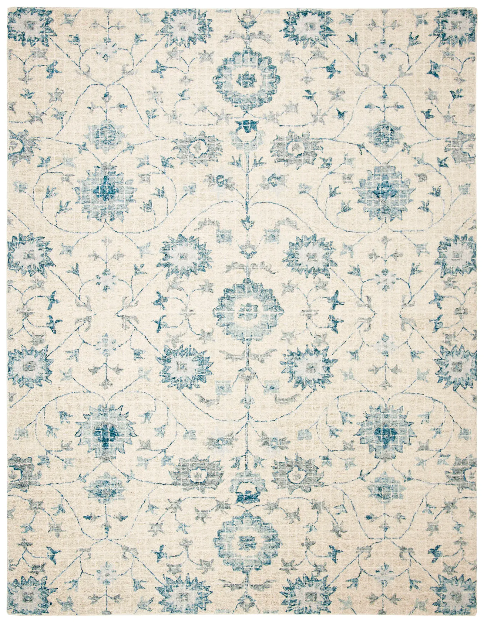Blossom Arabesque Trellis Hand-Tufted Wool Rug