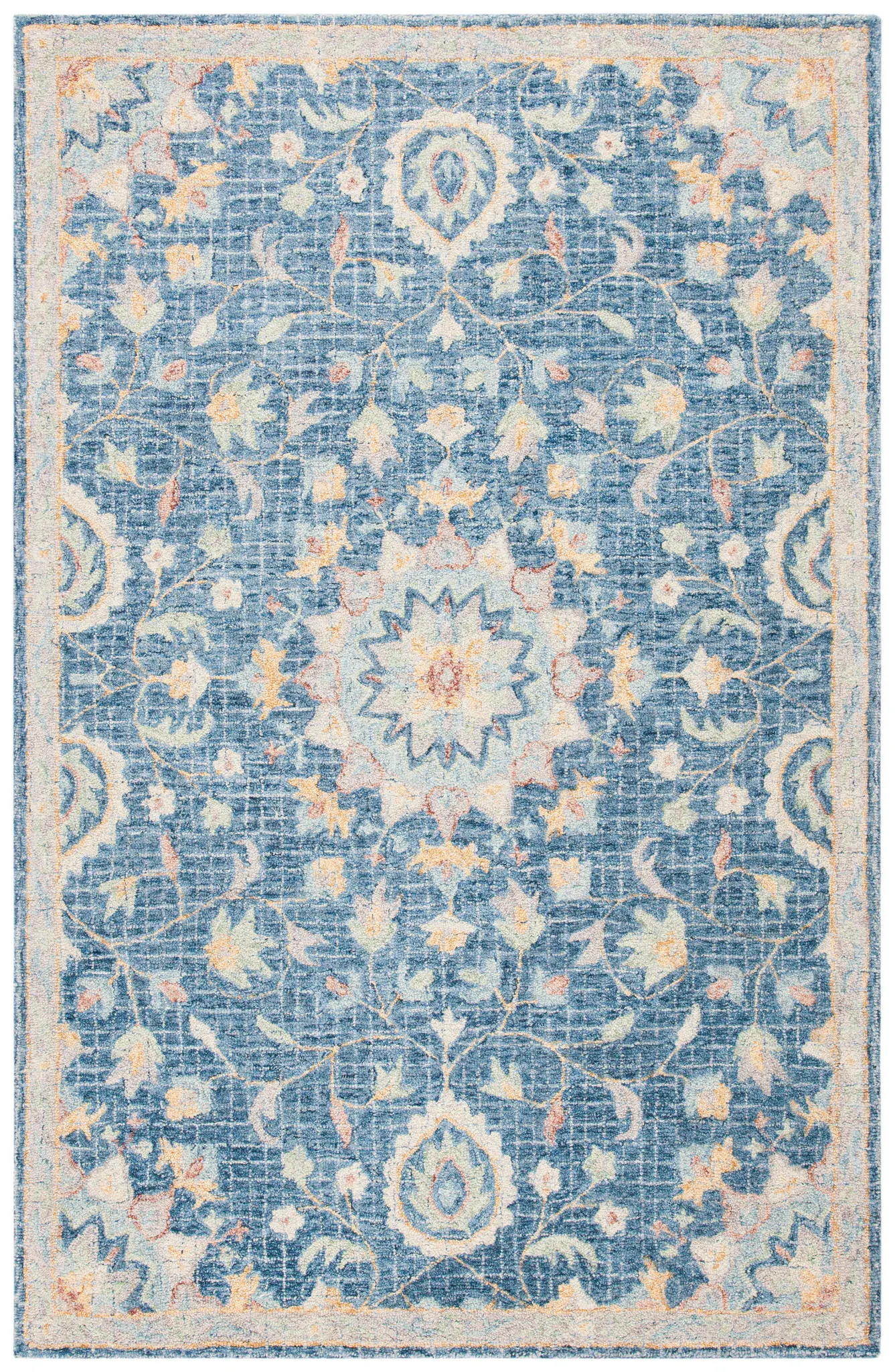 Blossom Traditional Arabesque Medallion Hand-Tufted Wool Rug