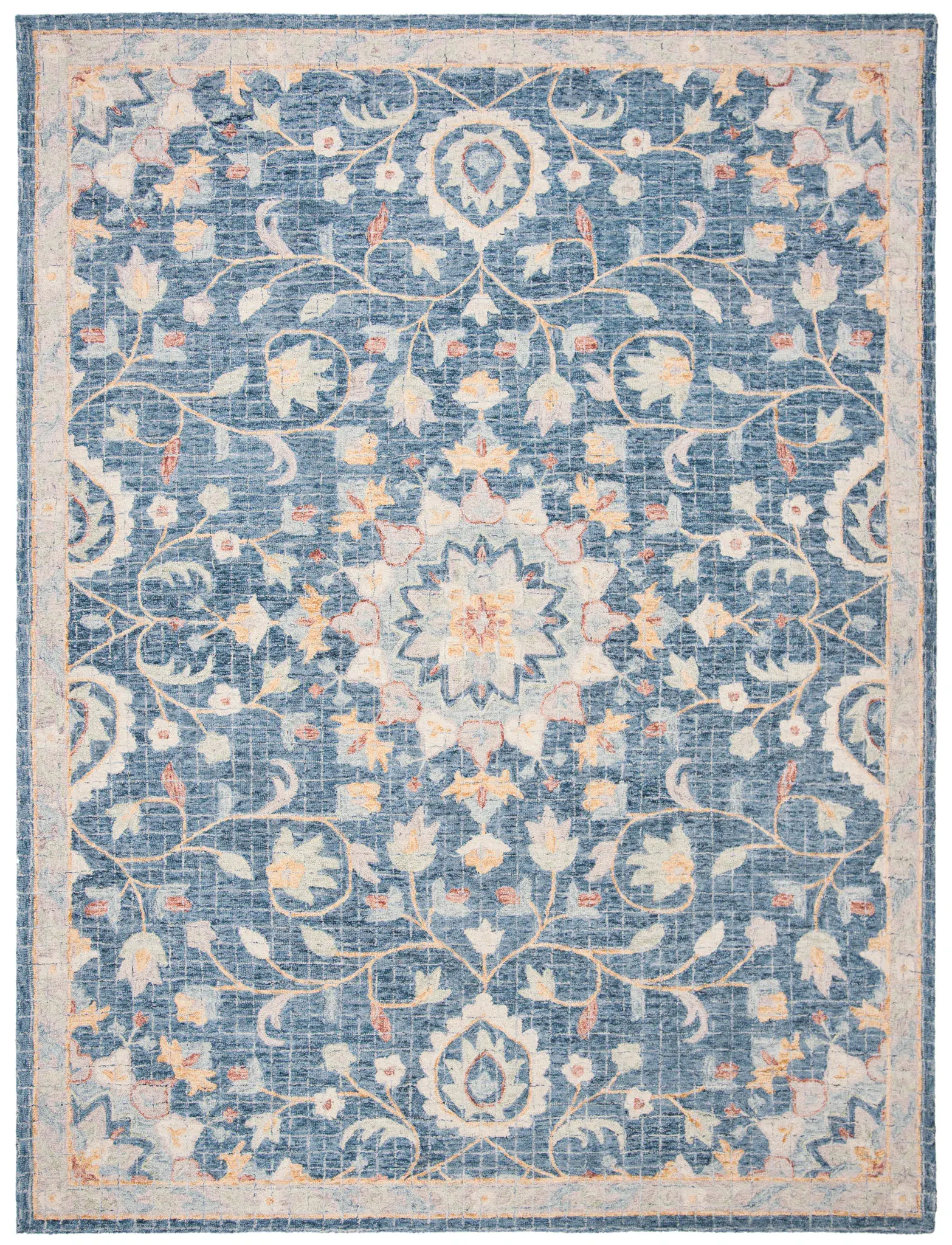 Blossom Traditional Arabesque Medallion Hand-Tufted Wool Rug