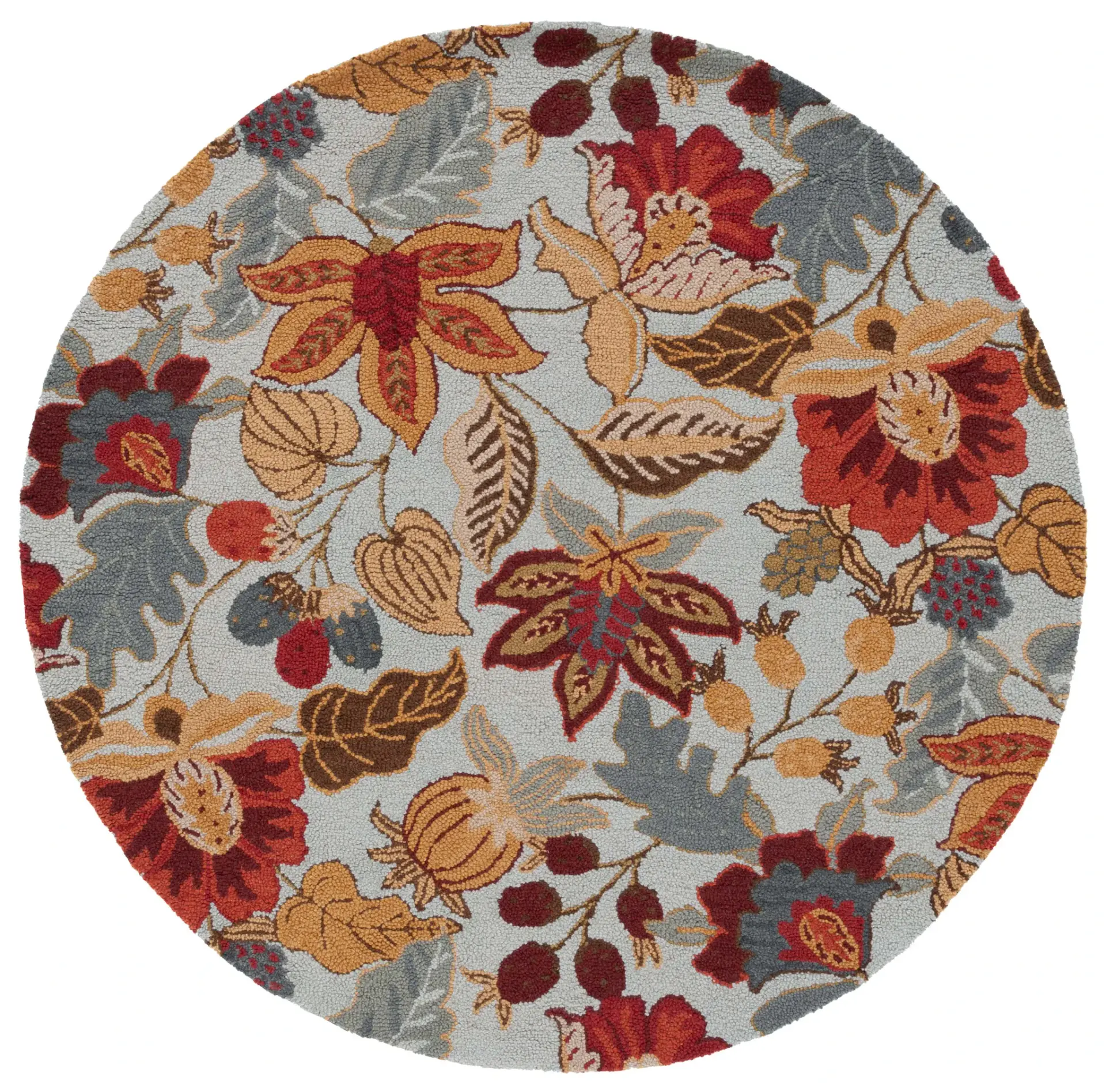Blossom Allover Floral Hand-Hooked Wool Rug