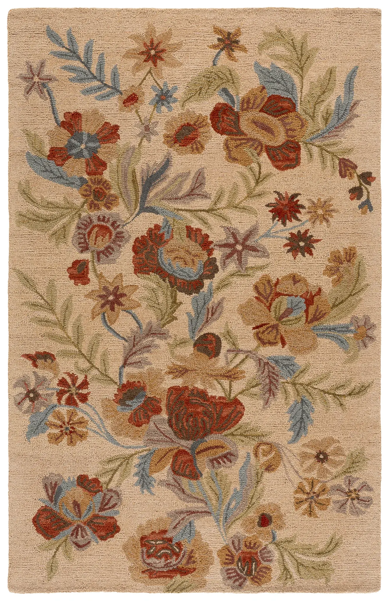 Blossom Chelsea Floral Hand-Hooked Wool Rug