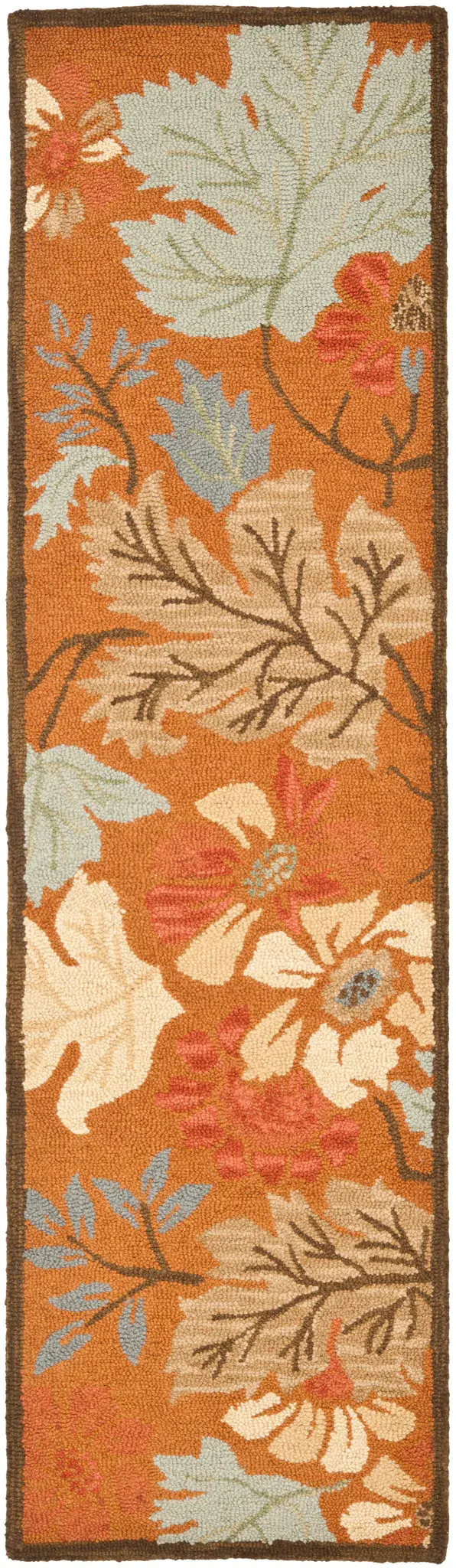 Blossom Foliage Garden Hand-Hooked Wool Rug