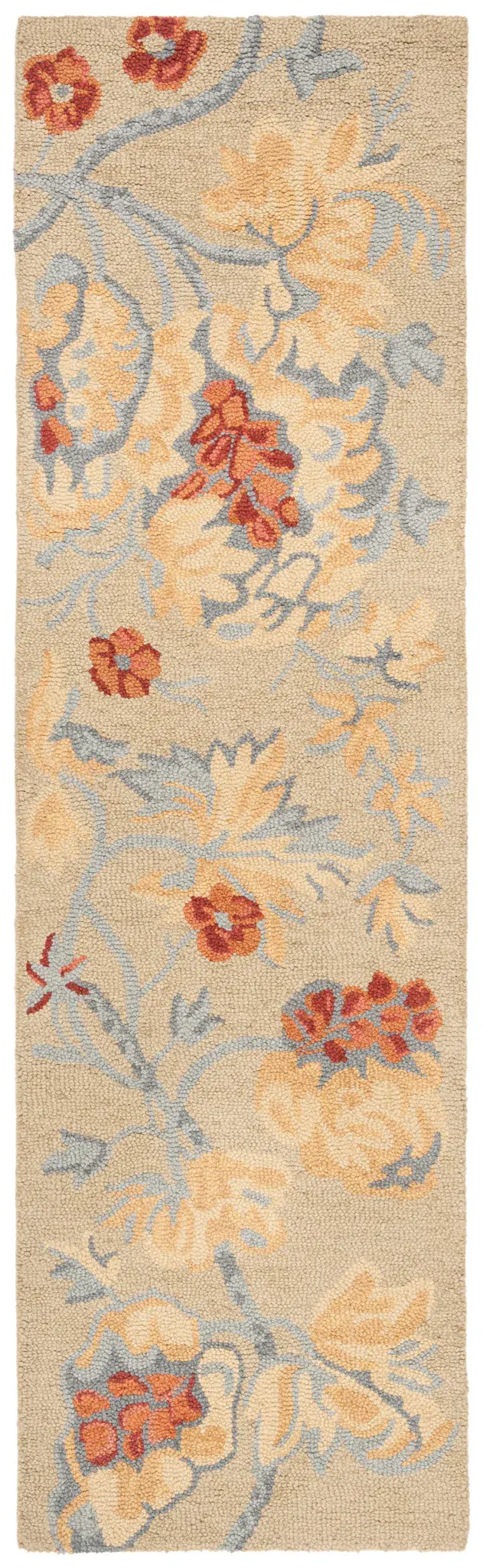Blossom Jacobean Floral Hand-Hooked Wool Rug