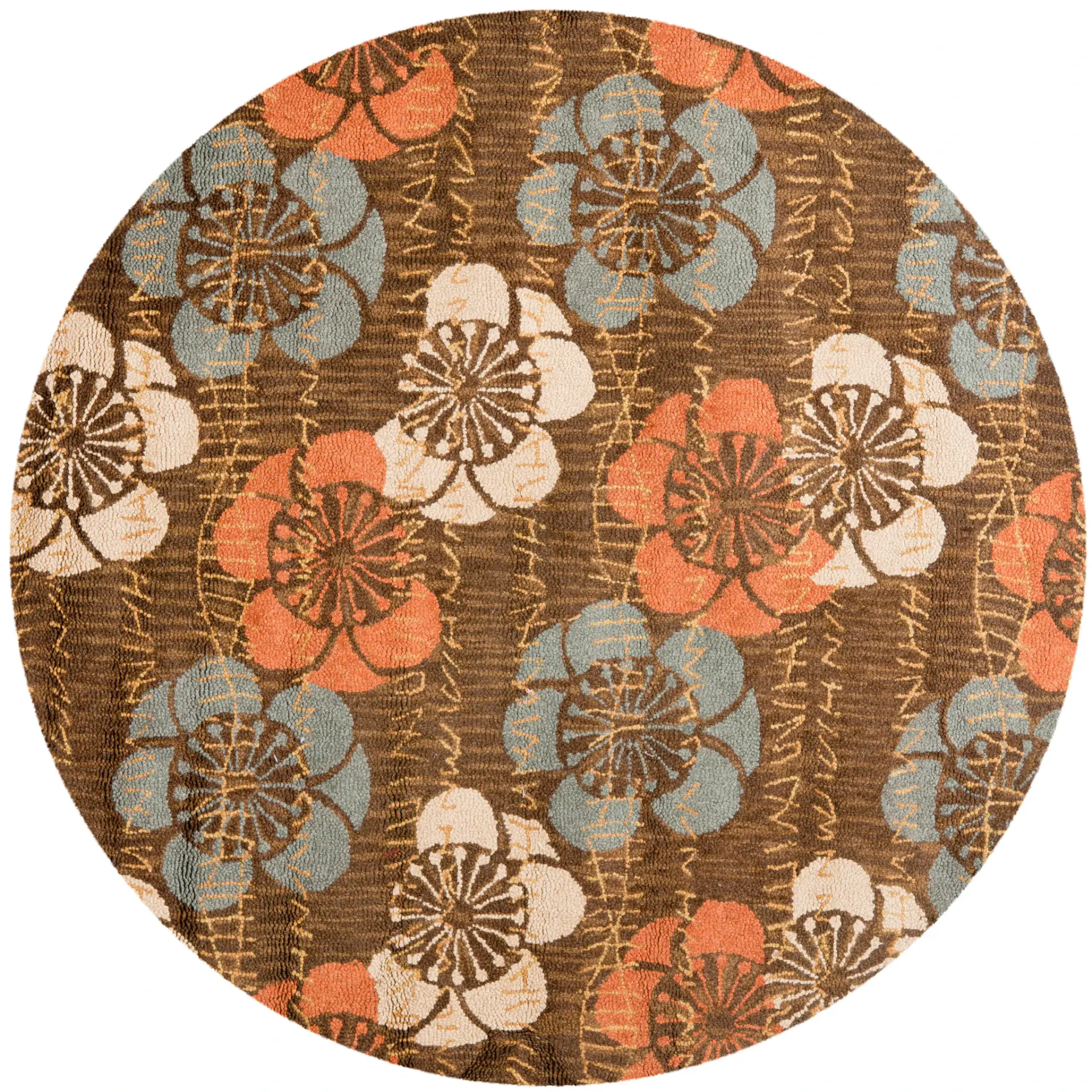 Blossom Retro Floral Hand-Hooked Rug
