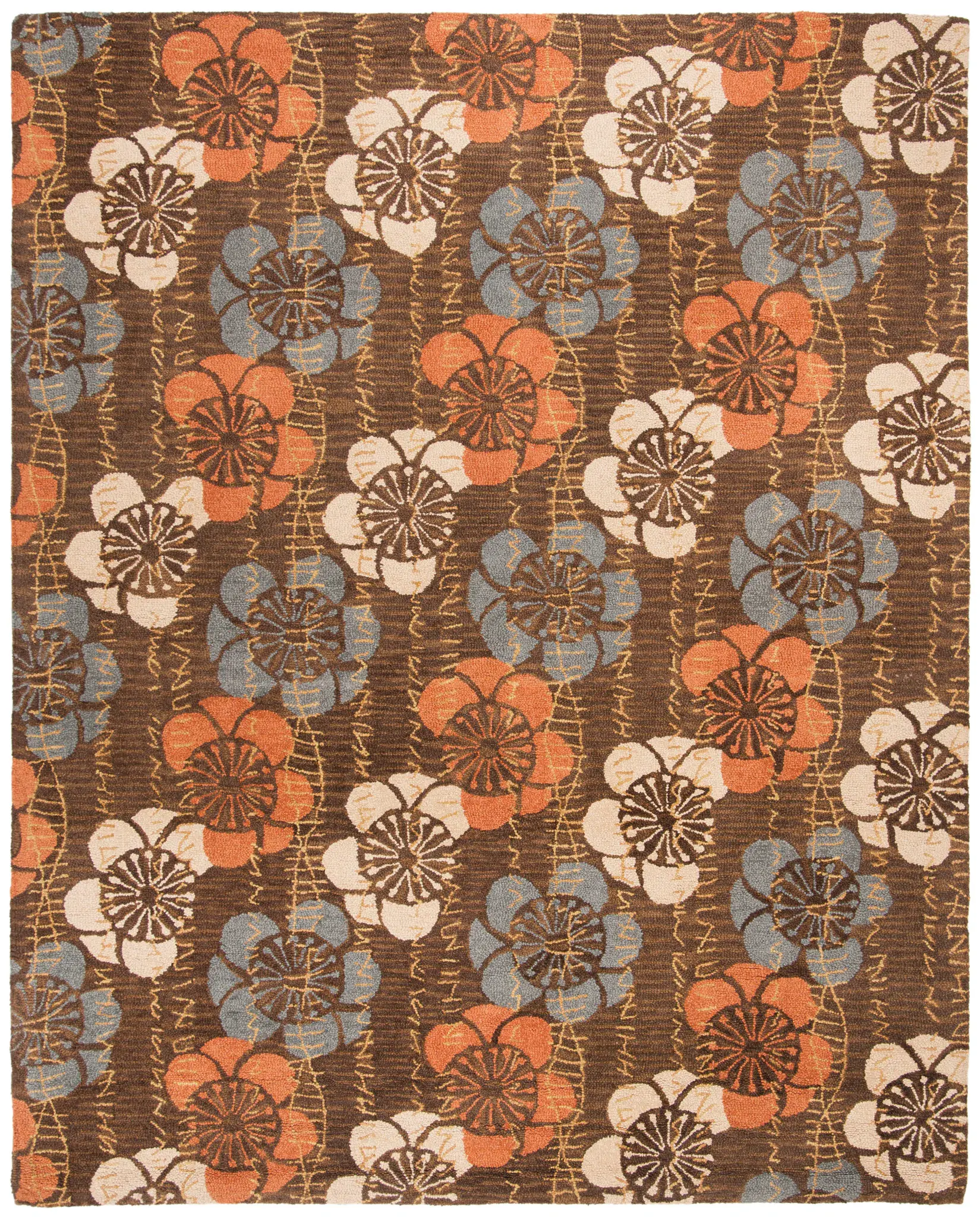 Blossom Retro Floral Hand-Hooked Rug