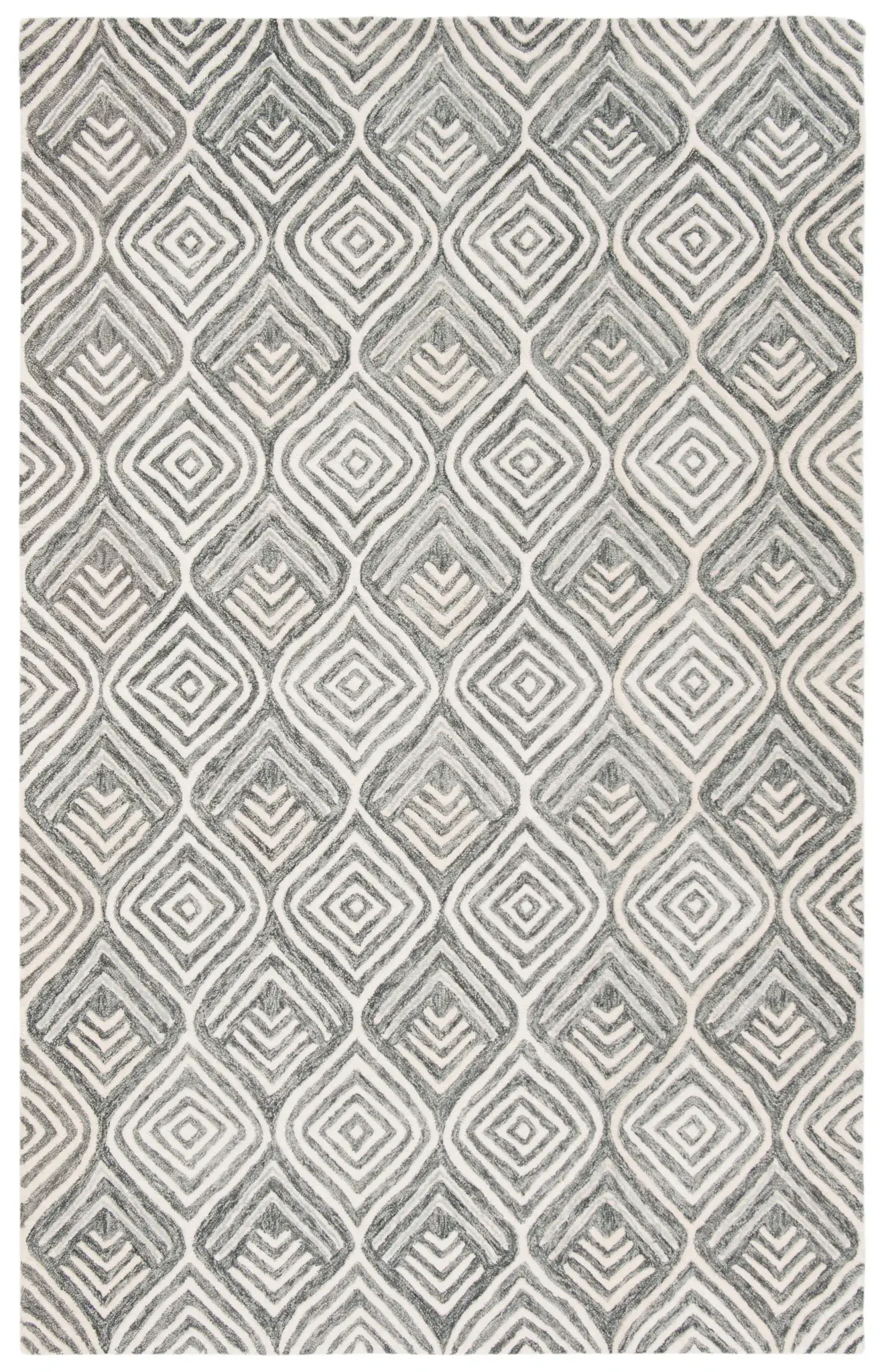 Blossom Concentric Diamond Hand-Tufted Wool Rug