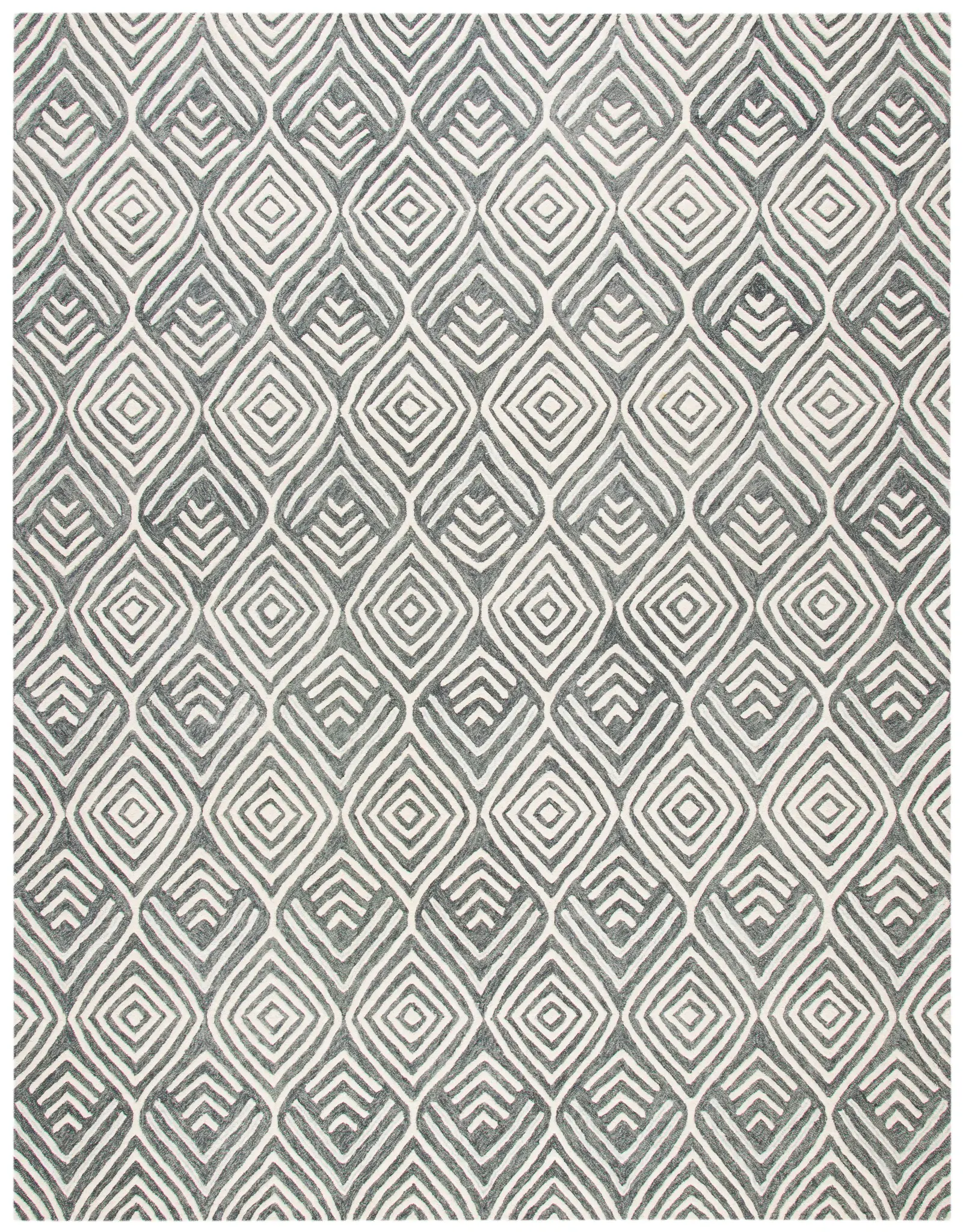 Blossom Concentric Diamond Hand-Tufted Wool Rug