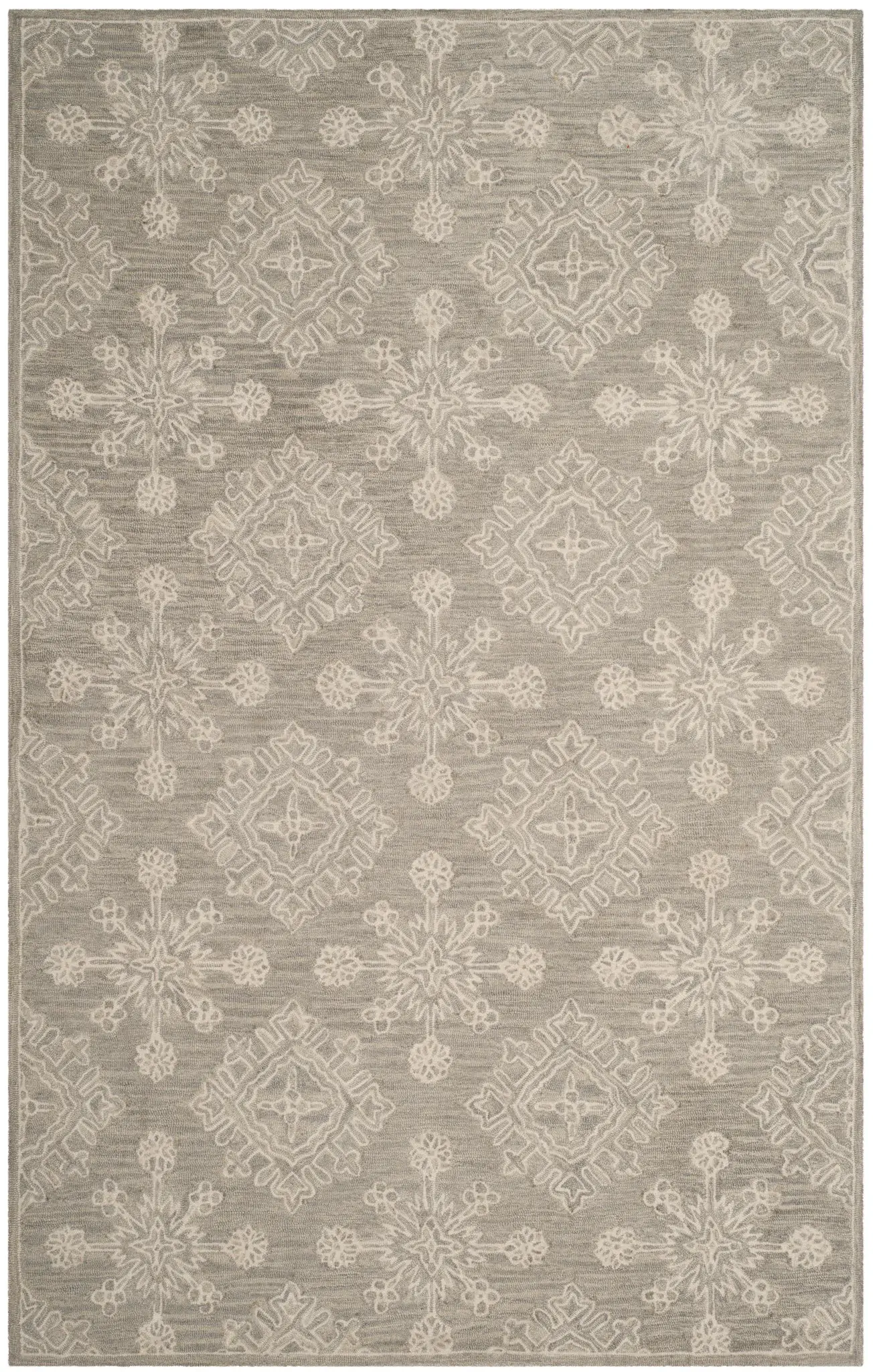 Blossom Diamond Medallion Hand-Tufted Wool Rug