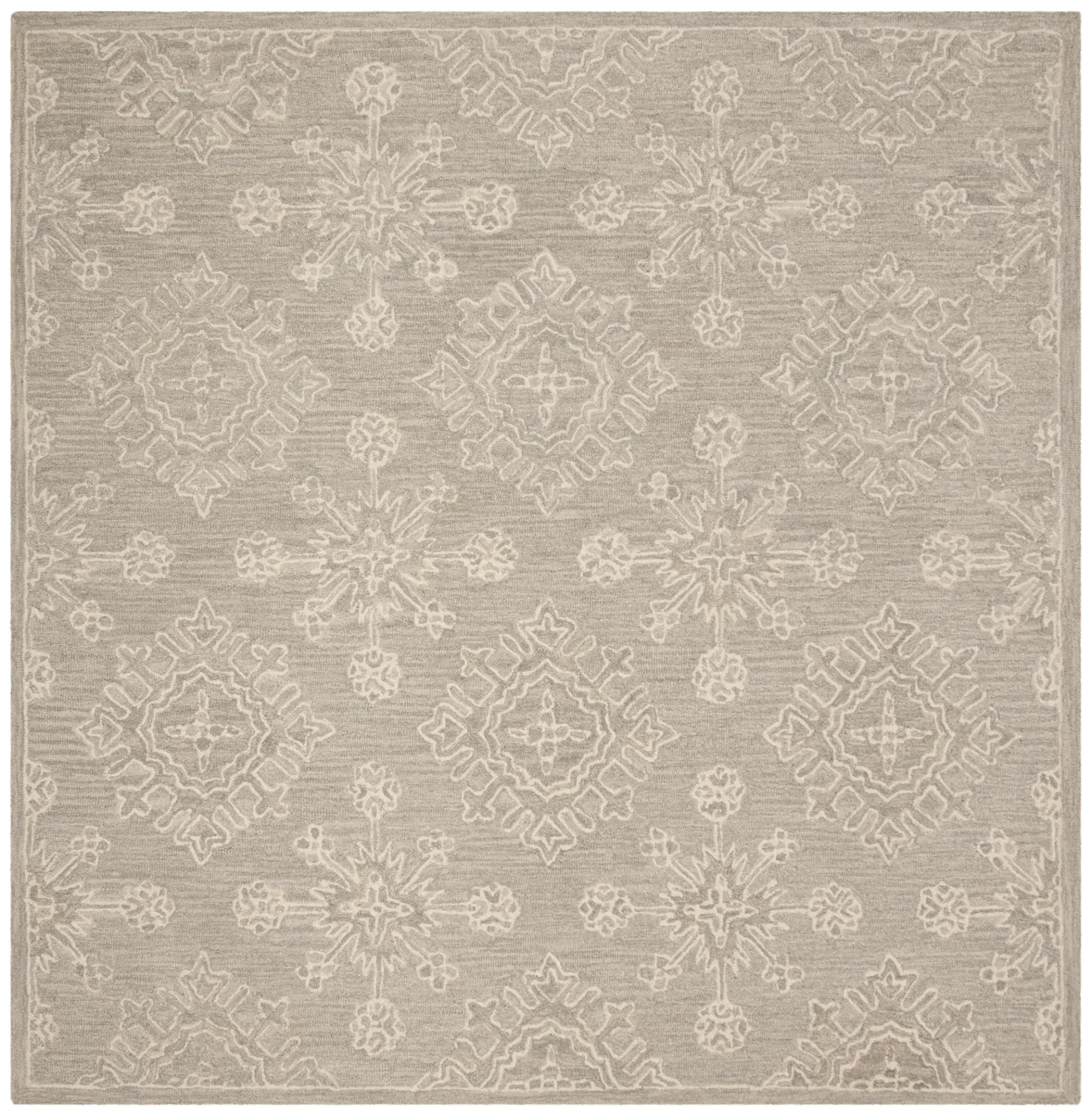 Blossom Diamond Medallion Hand-Tufted Wool Rug