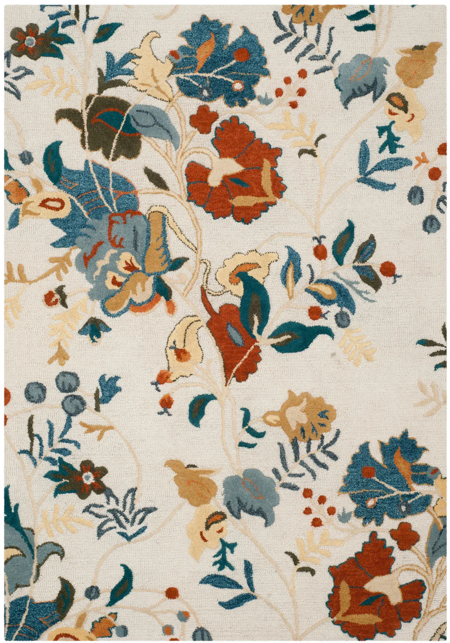 Blossom Trailing Floral Hand-Tufted Wool Rug