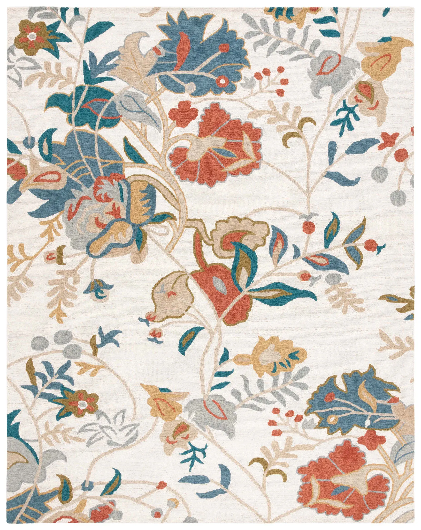 Blossom Trailing Floral Hand-Tufted Wool Rug