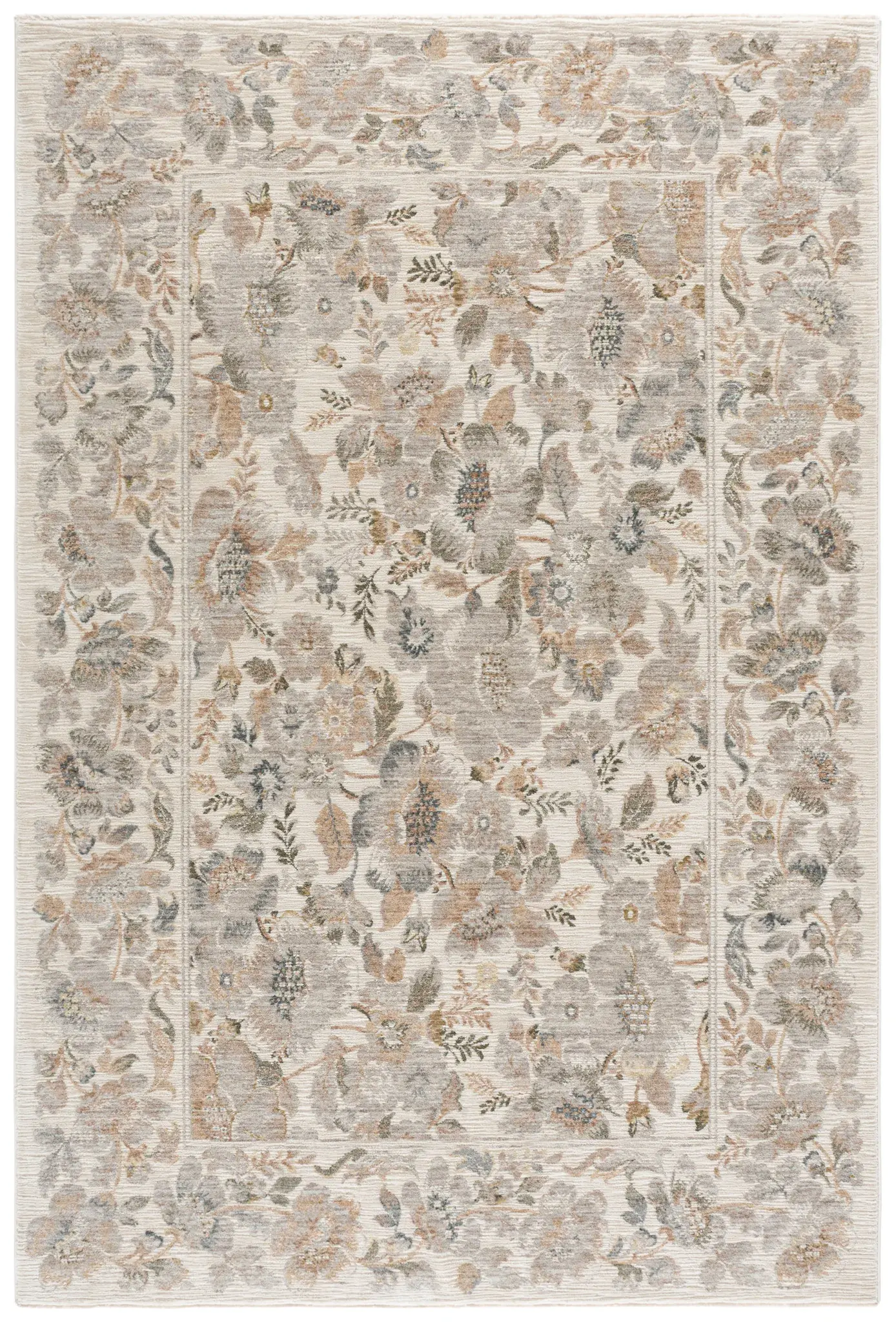 Bloom Traditional Floral Bordered Rug